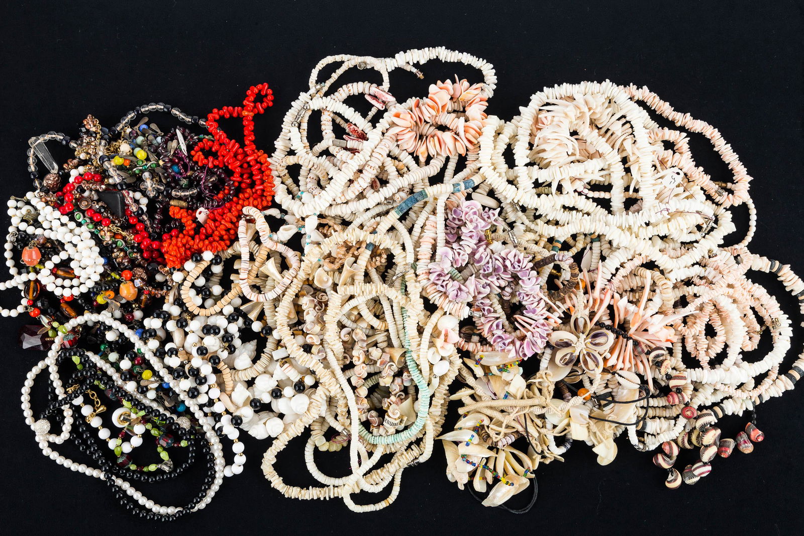 Coral and Shell Necklaces (1 of 4)