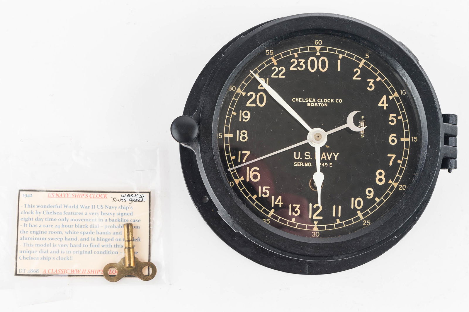 U.S. Navy Ship's Clock (Restored) (1 of 5)
