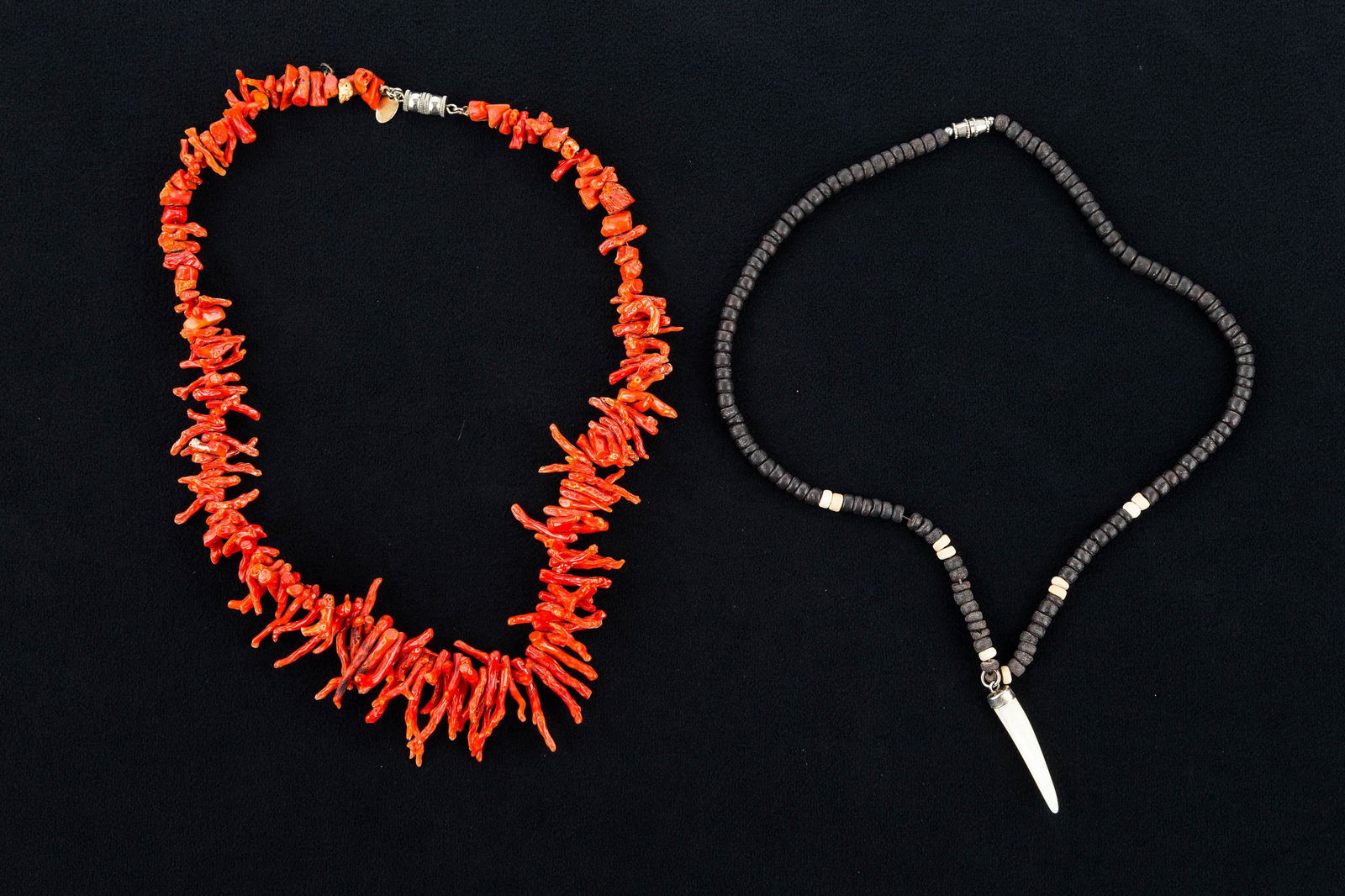Coral & Seed Necklaces (1 of 3)