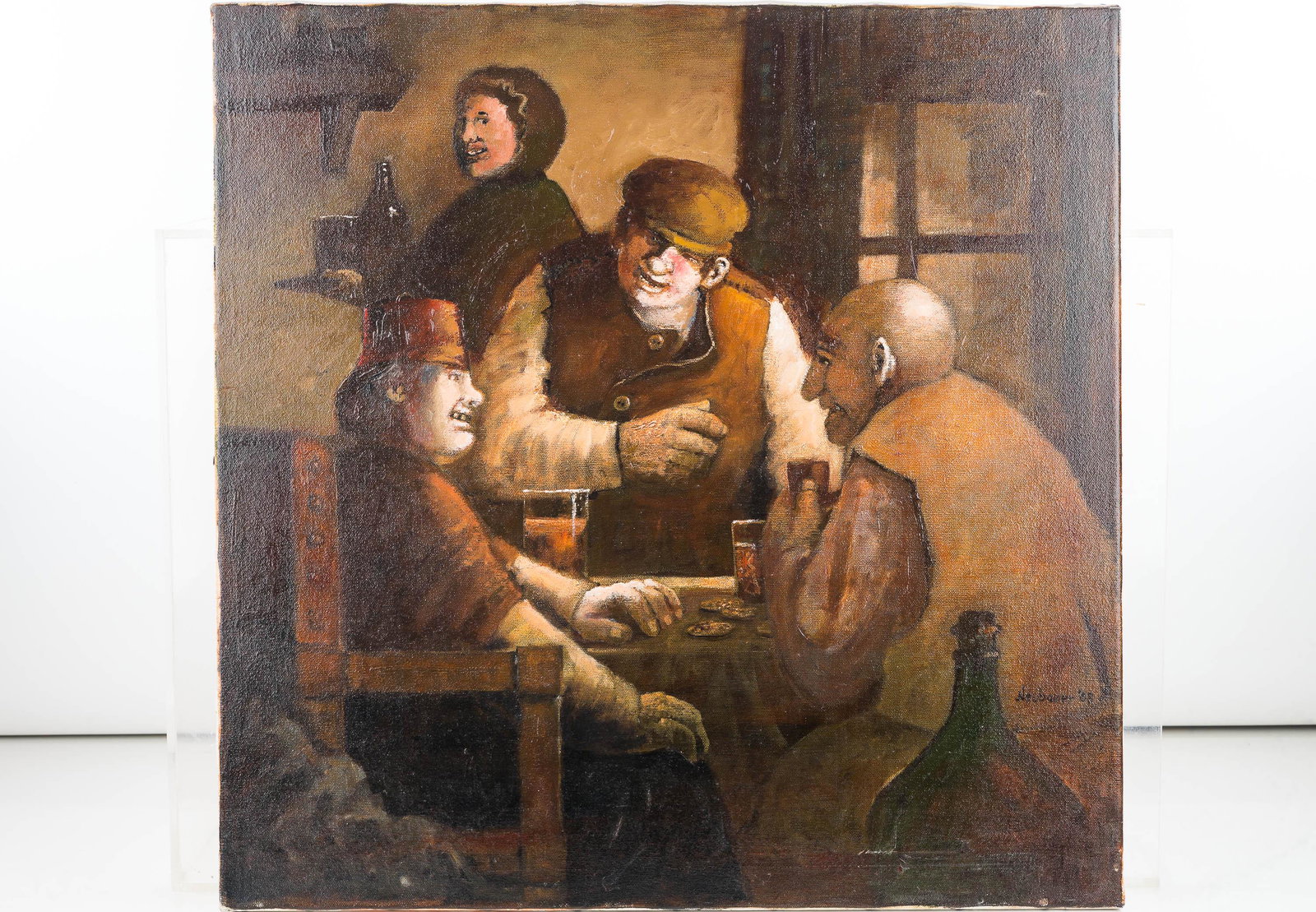 Neubauer (Am.,1930-2013) Oil on Canvas "Laughter" (1 of 5)