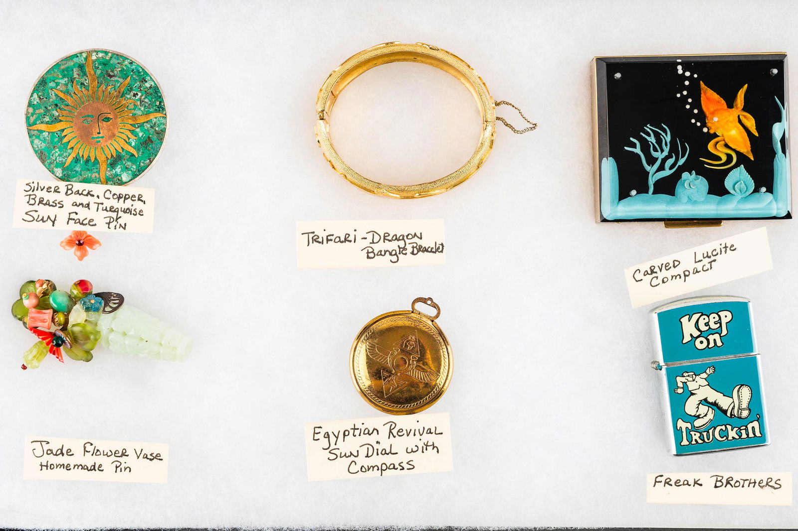 Jade Pin, Costume Jewelry, and Related (1 of 5)