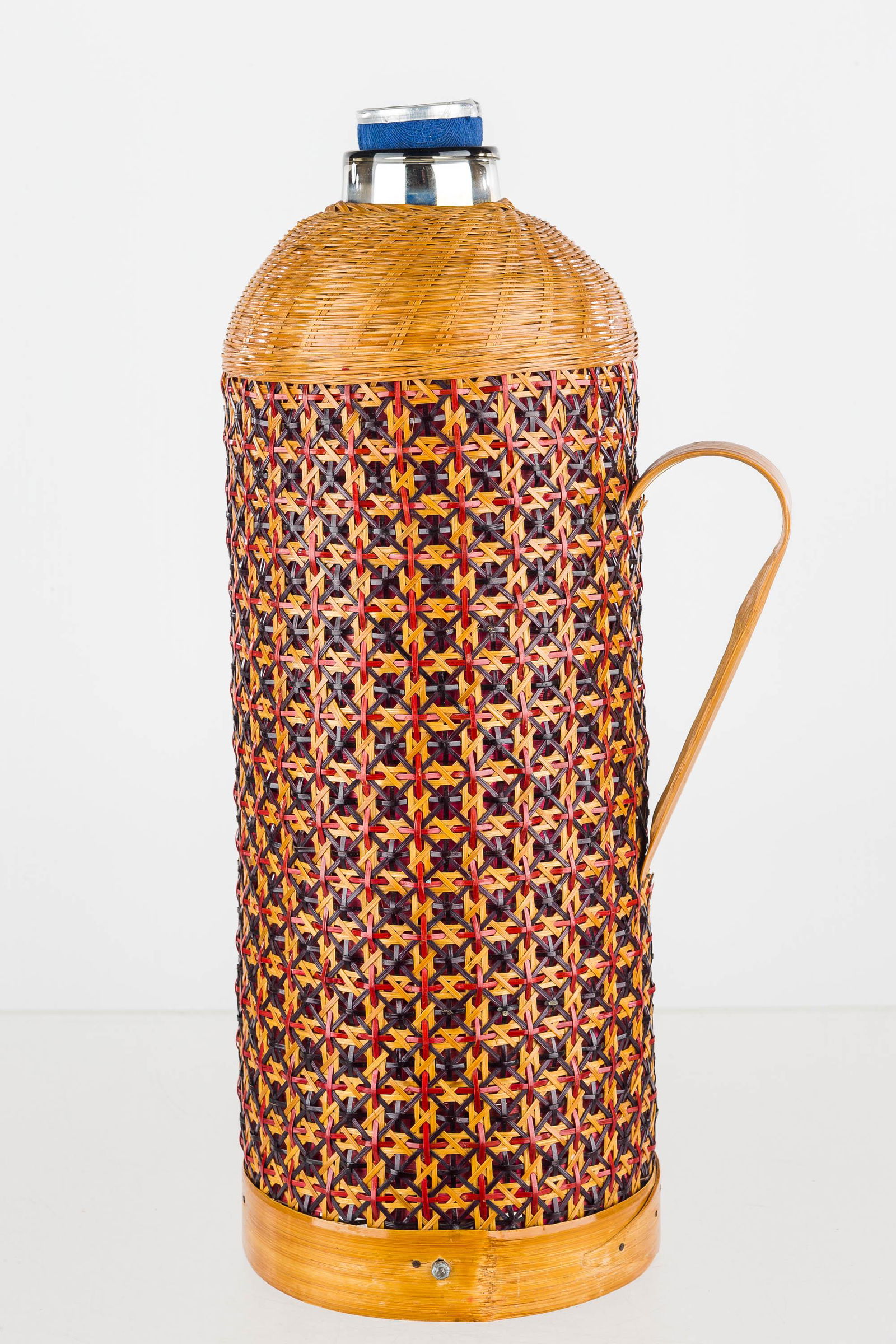 Vintage Bamboo Wicker Wrapped Thermos (1 of 5)