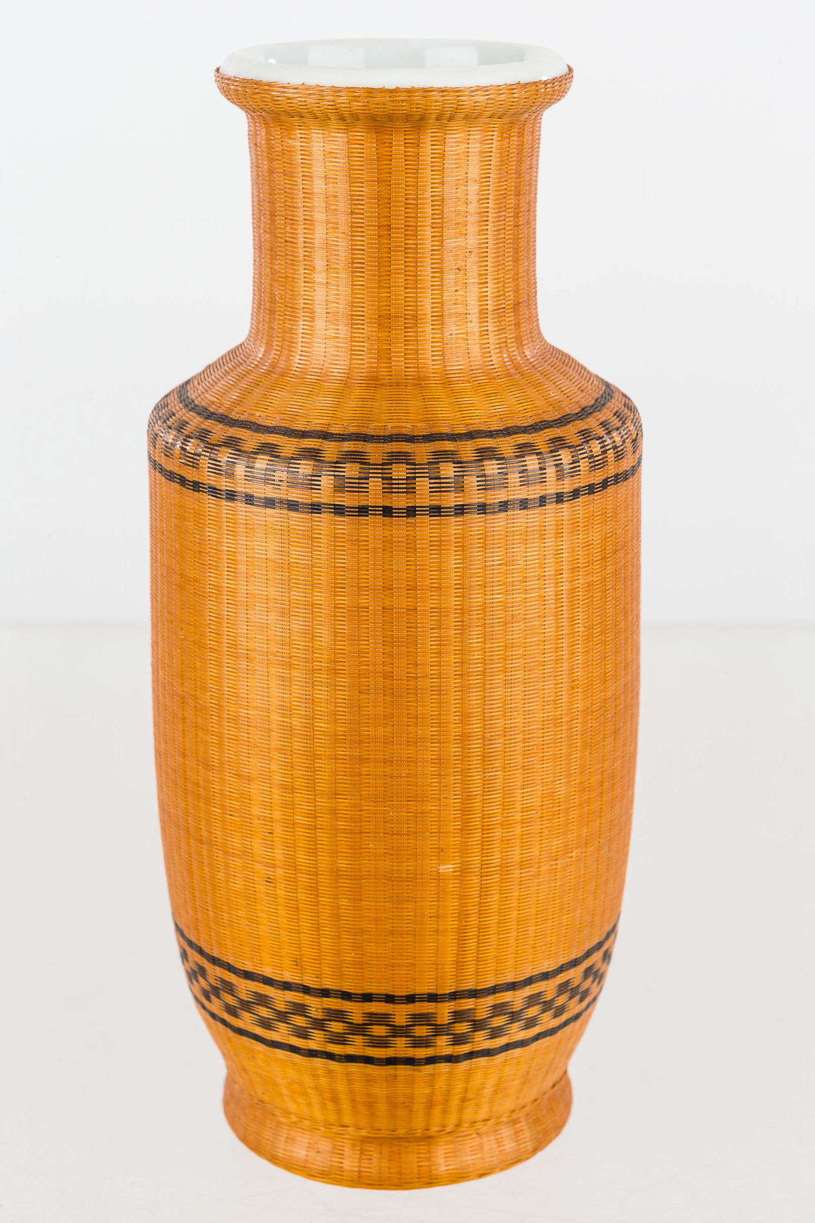 Shanghai Ornate Bamboo Wrapper Porcelain Vase (1 of 5)