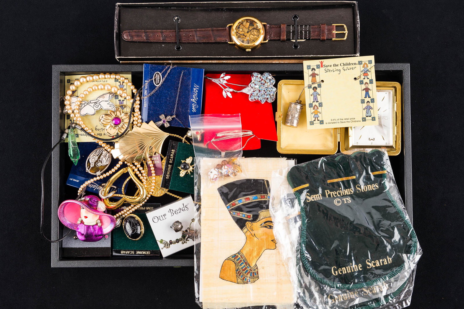 Brieux Skeletal Wristwatch and Jewelry (1 of 3)