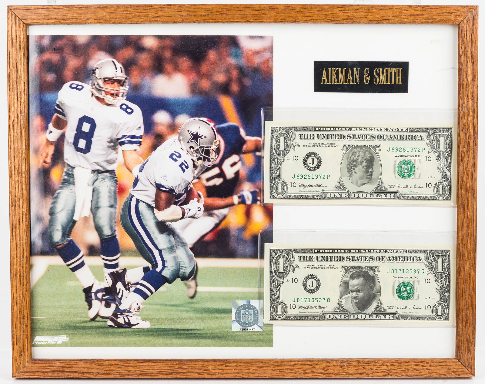 Troy Aikman and Emmitt Smith Official Photo (1 of 2)