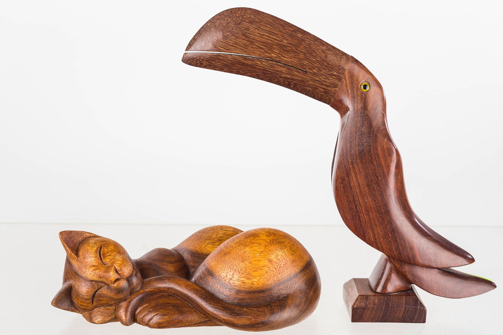 Hand-carved Toucan and Cat (1 of 5)