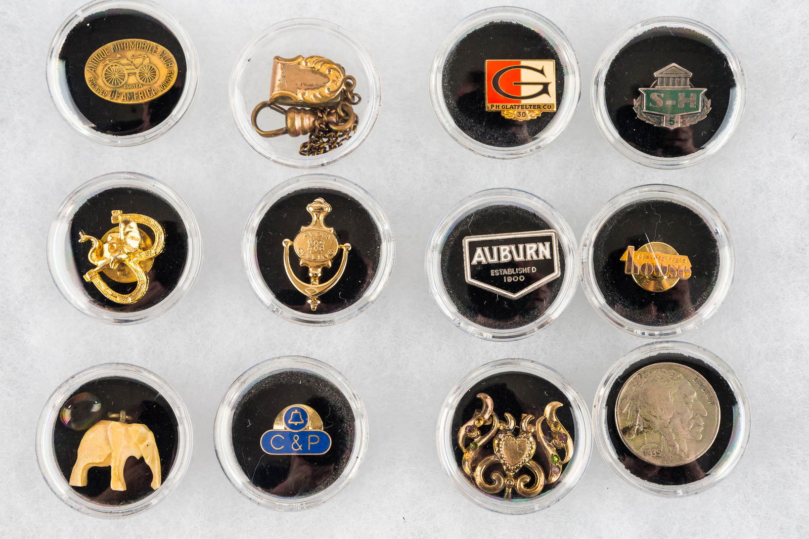 Lapel Pins and a Fob (1 of 1)