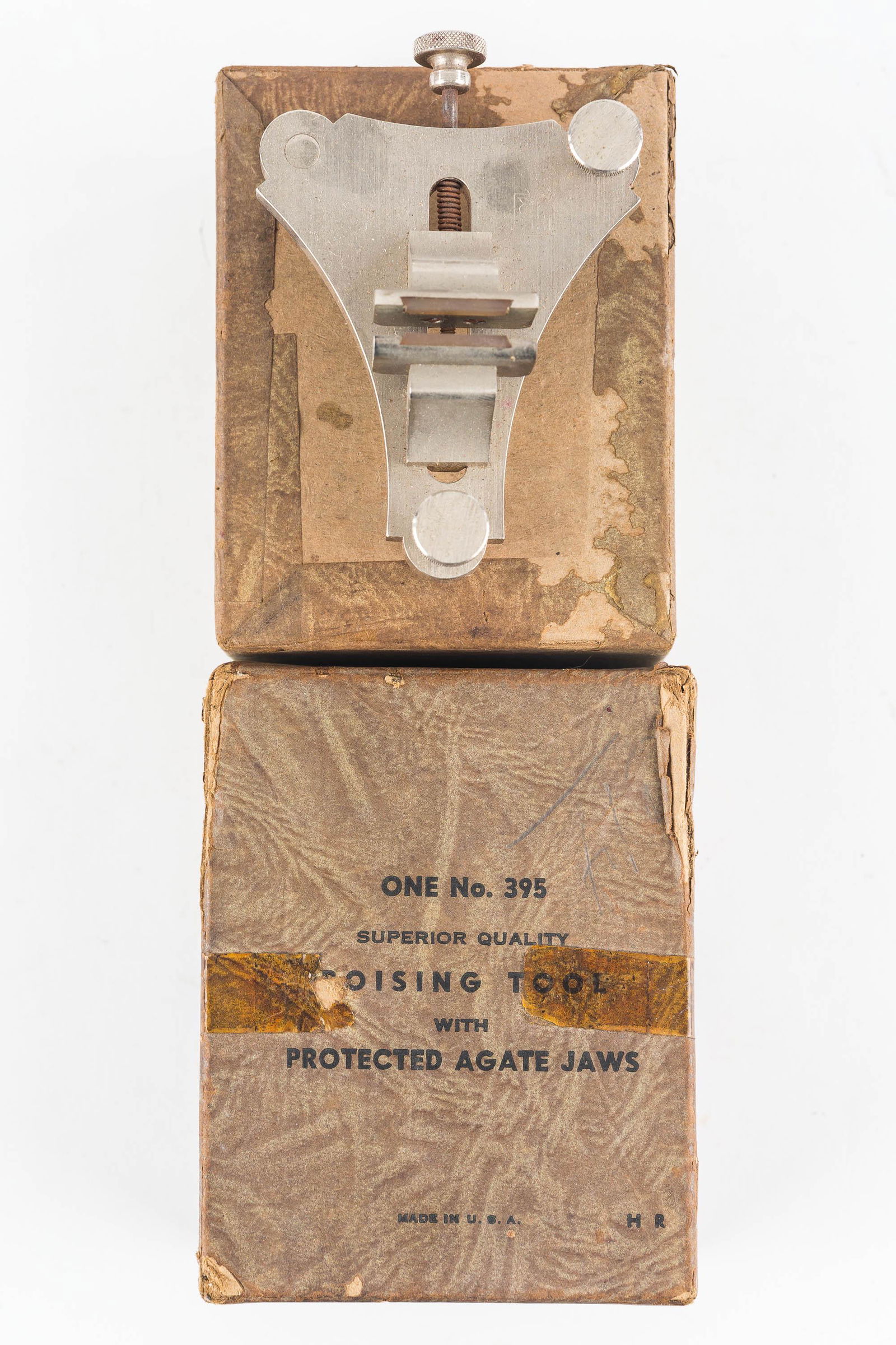 Jeweler's Vice with Agate Jaws: It is an HR Model 395 jeweler's vice and measures approx. 3.75" L. It is in original box.