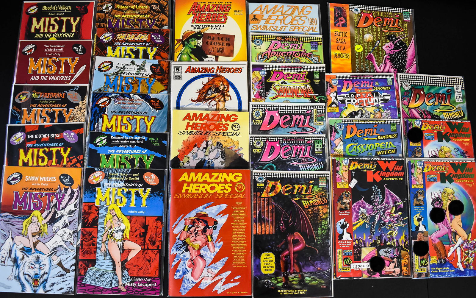 Demi, Misty, And Amazing Heros Adult Comics (1 of 3)