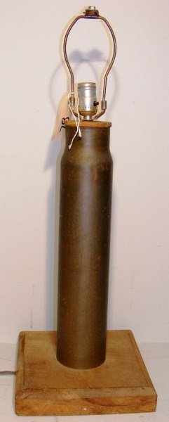 WWII 3" Shell Casing Lamp: WWII 3" Shell Casing Lamp