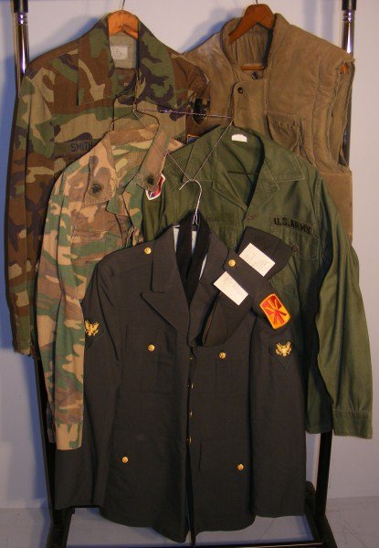 Vietnam Period Uniforms: Vietnam period uniform pants, hat and flack vest.