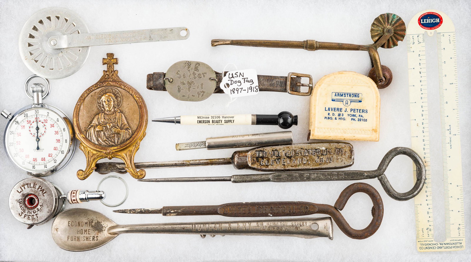 Early Navy Dog Tag and Advertising Tools (1 of 4)
