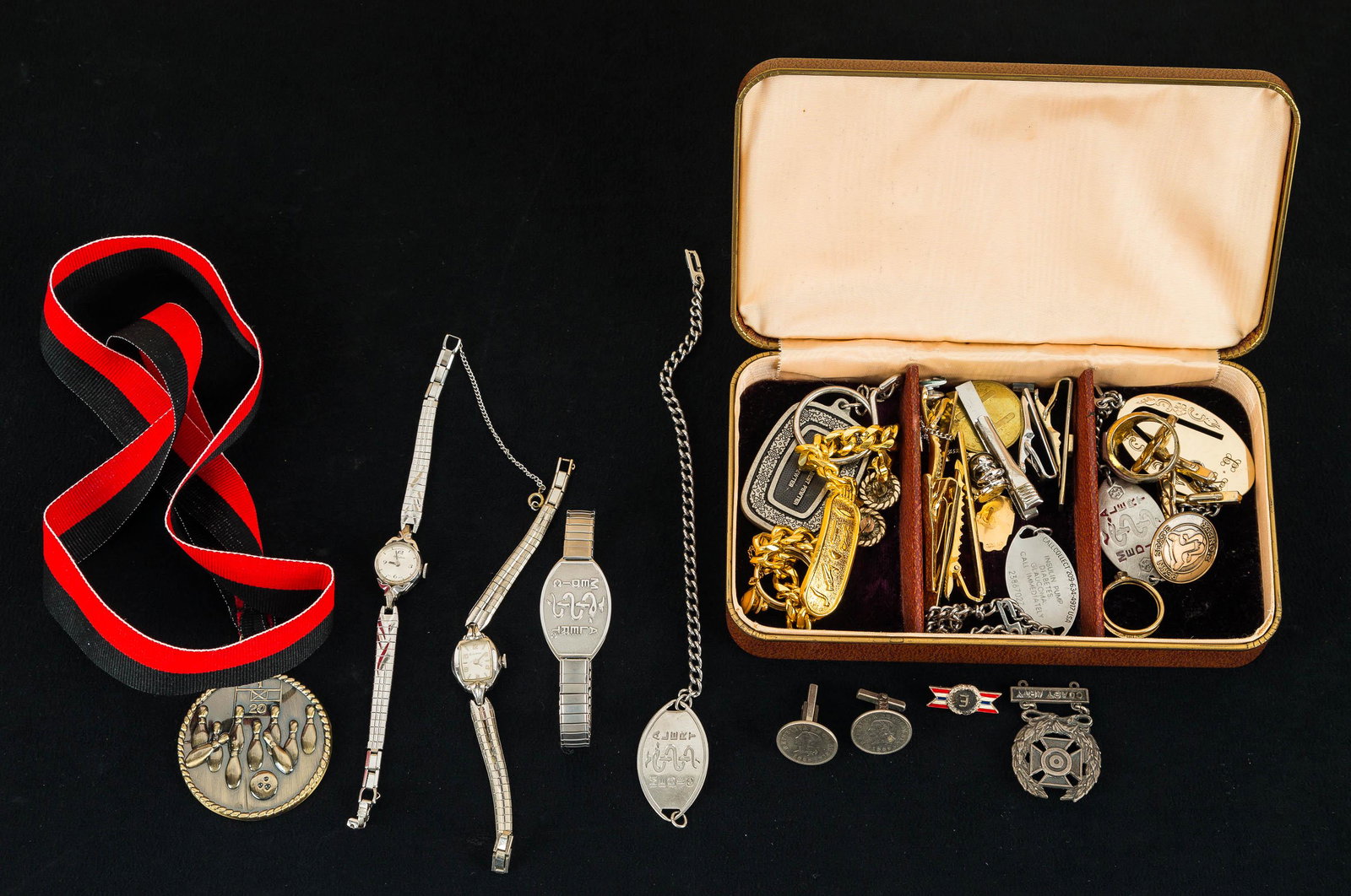 Silver Cufflinks, Medal and Other Collection (1 of 3)