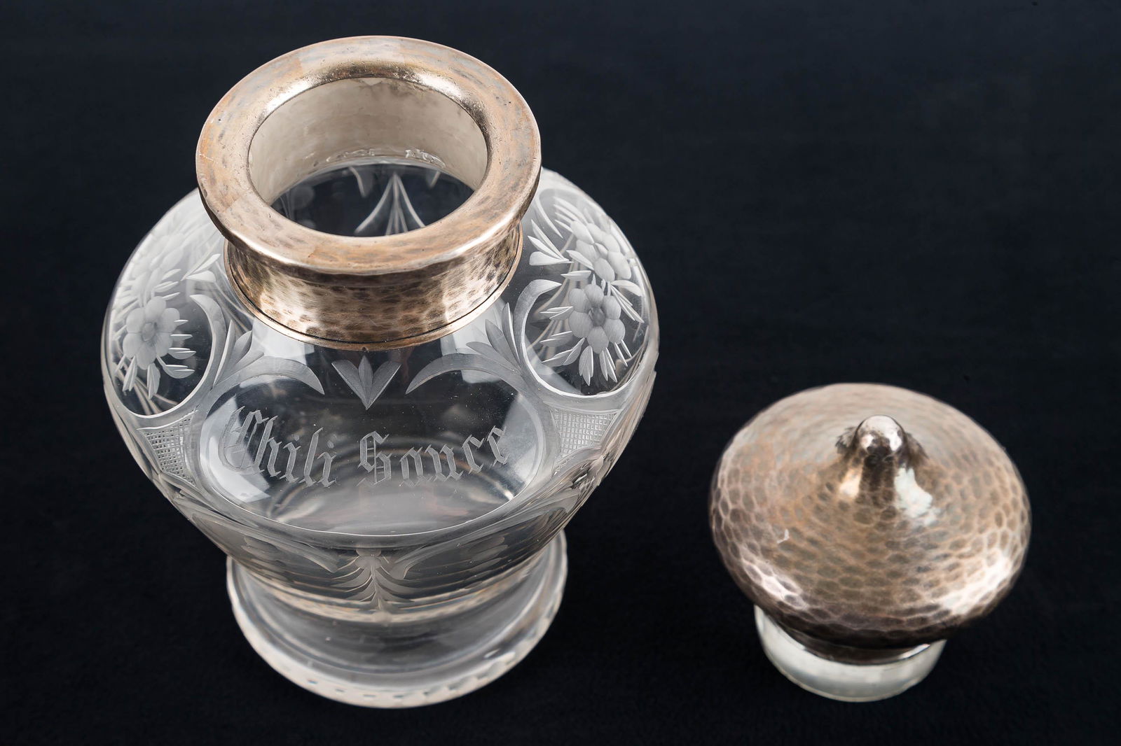 Antique Hawkes .999 Sterling Jar (1 of 2)