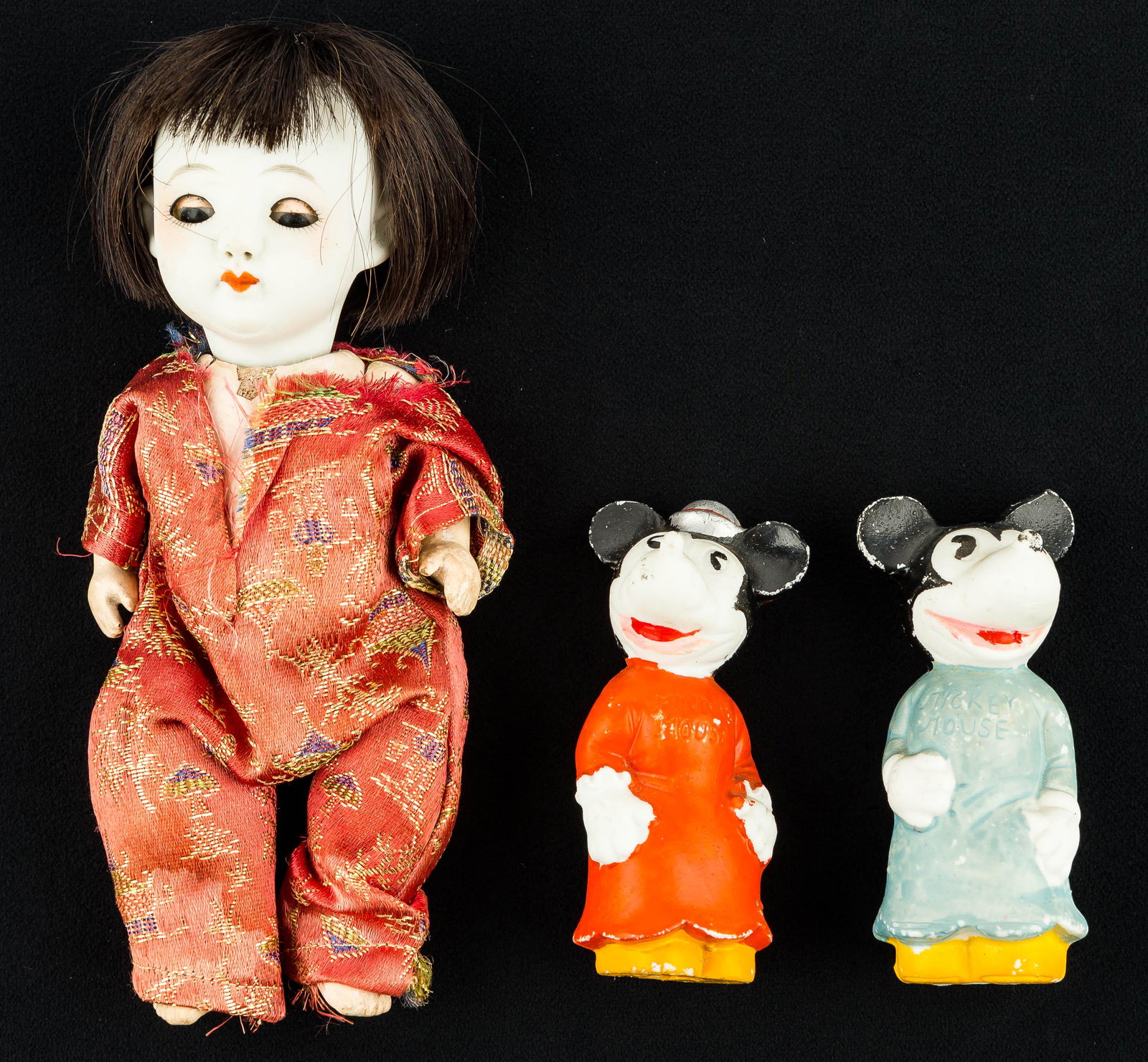 Antique Mickey and Minnie Mouse Figures plus Doll (1 of 6)