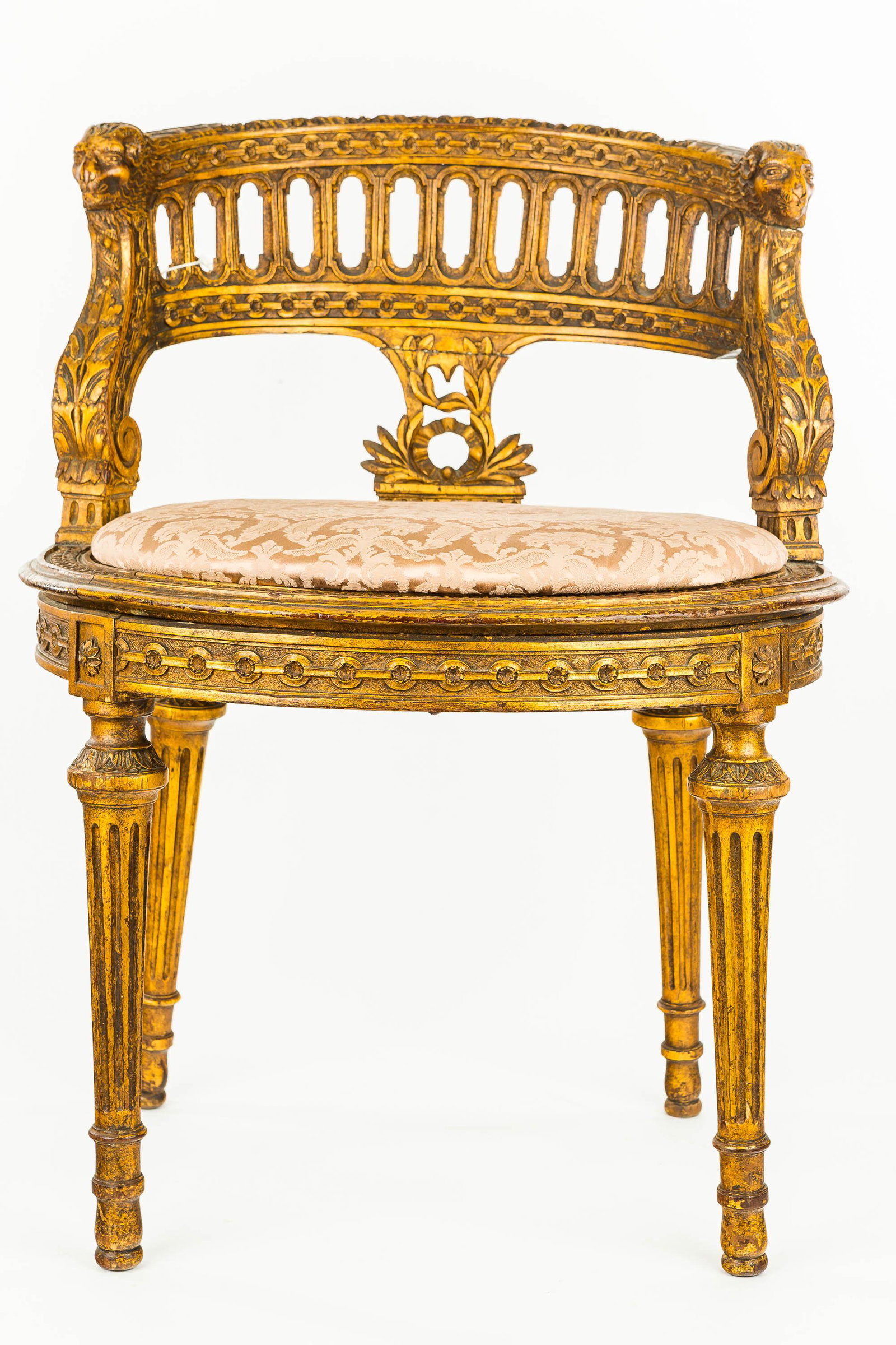 RJ Horner Ram's Head 19th C Parlor Chair (1 of 14)