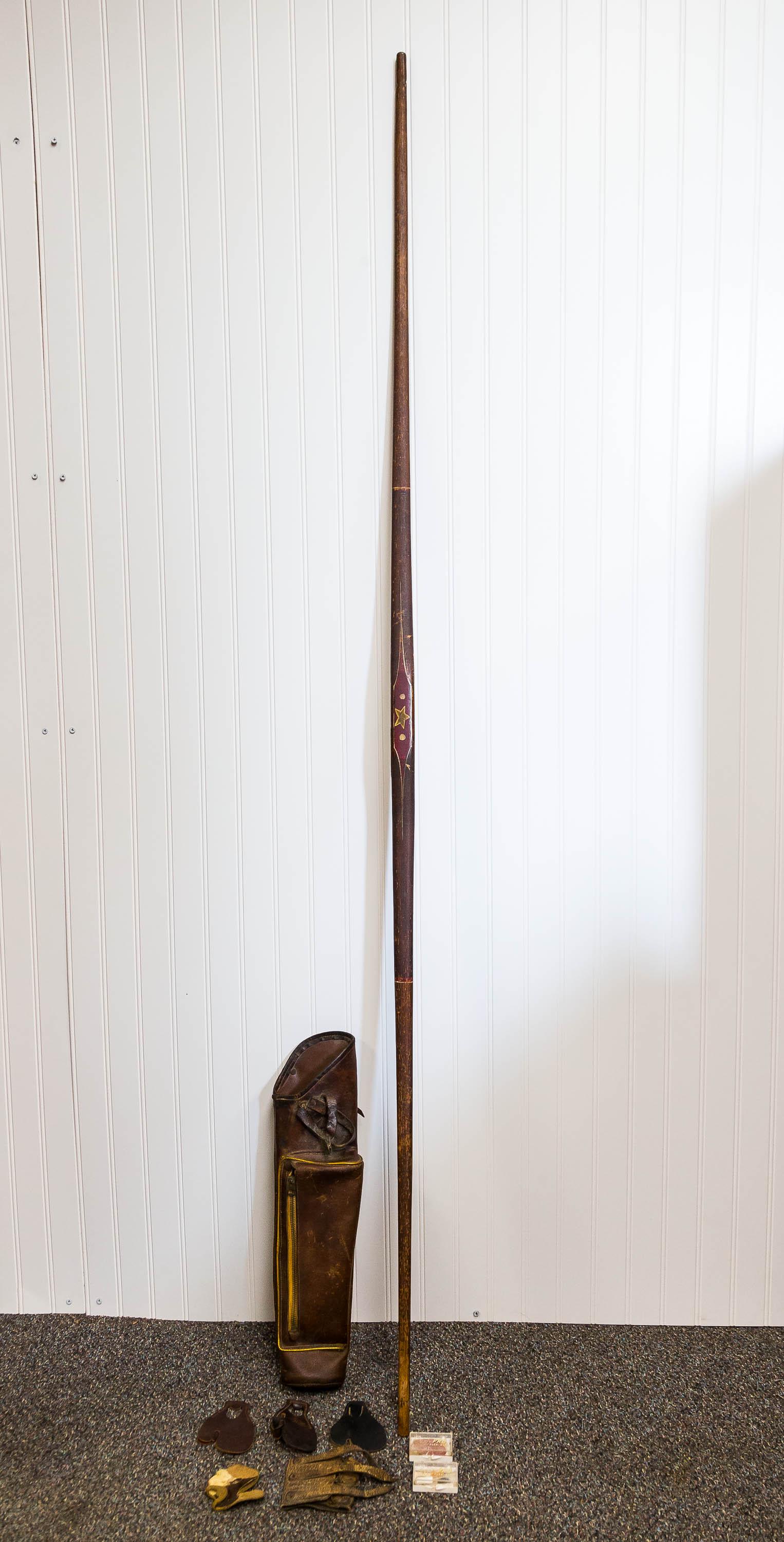 19th C Paint Decorated Bow and Quiver (1 of 8)