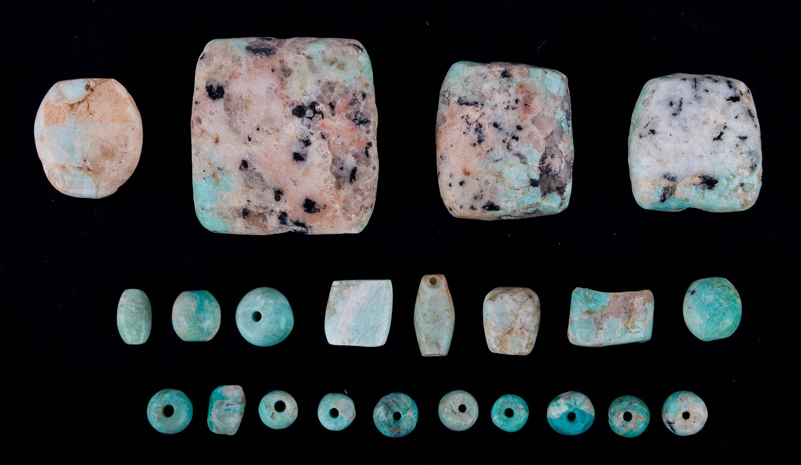 Amazonite Bead Lot: This lot consists of approx 22 Amazonite beads.