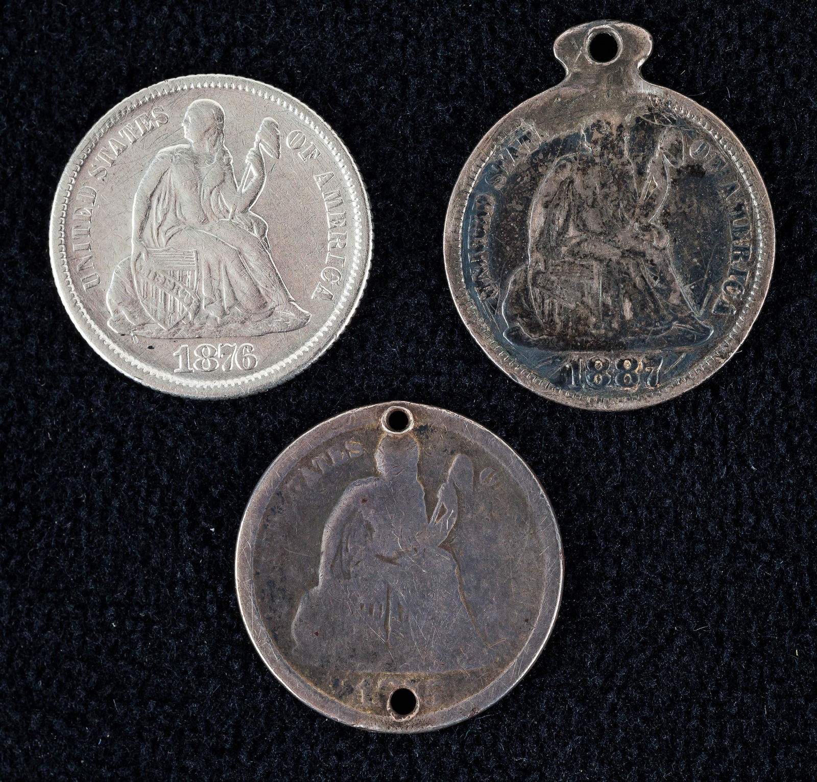 Victorian Love Tokens (3) Dimes / Exumonia (1 of 2)