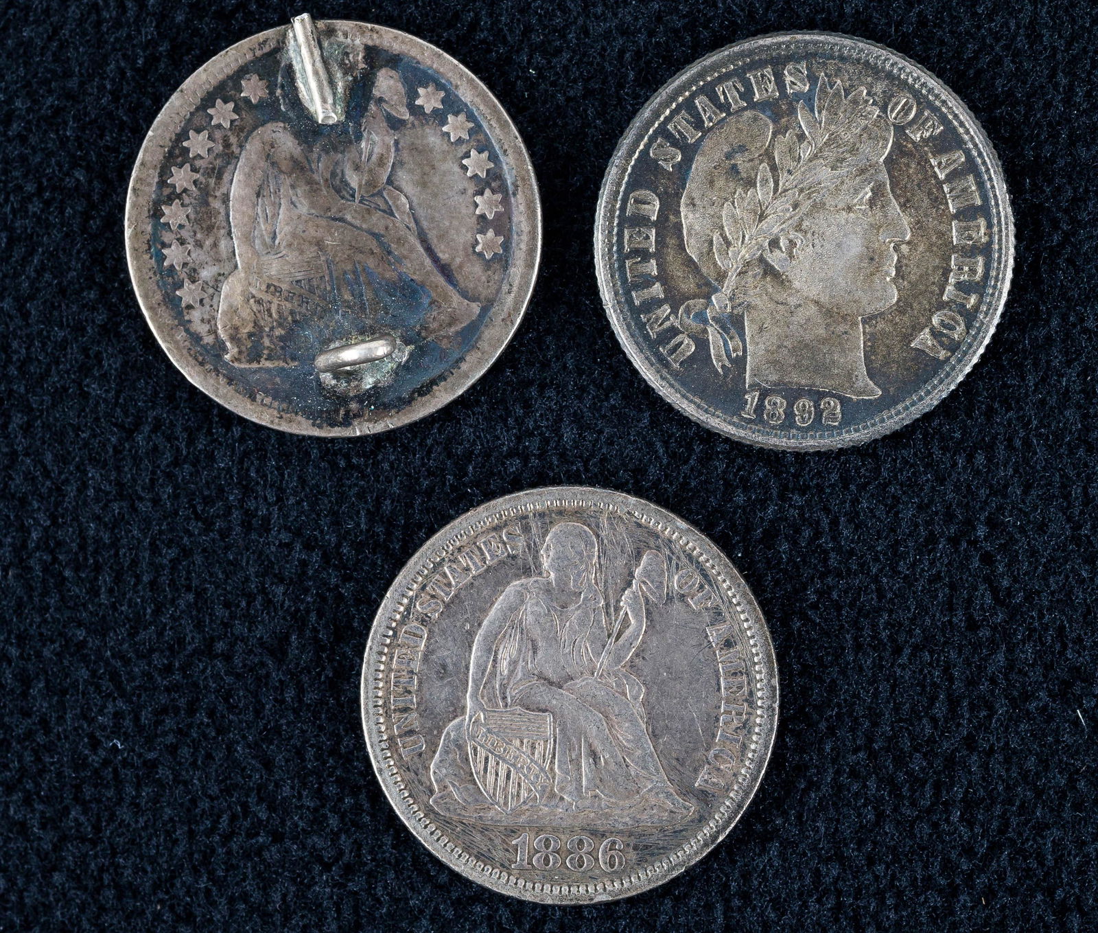 Victorian Love Tokens (3) Dimes / Exumonia (1 of 2)