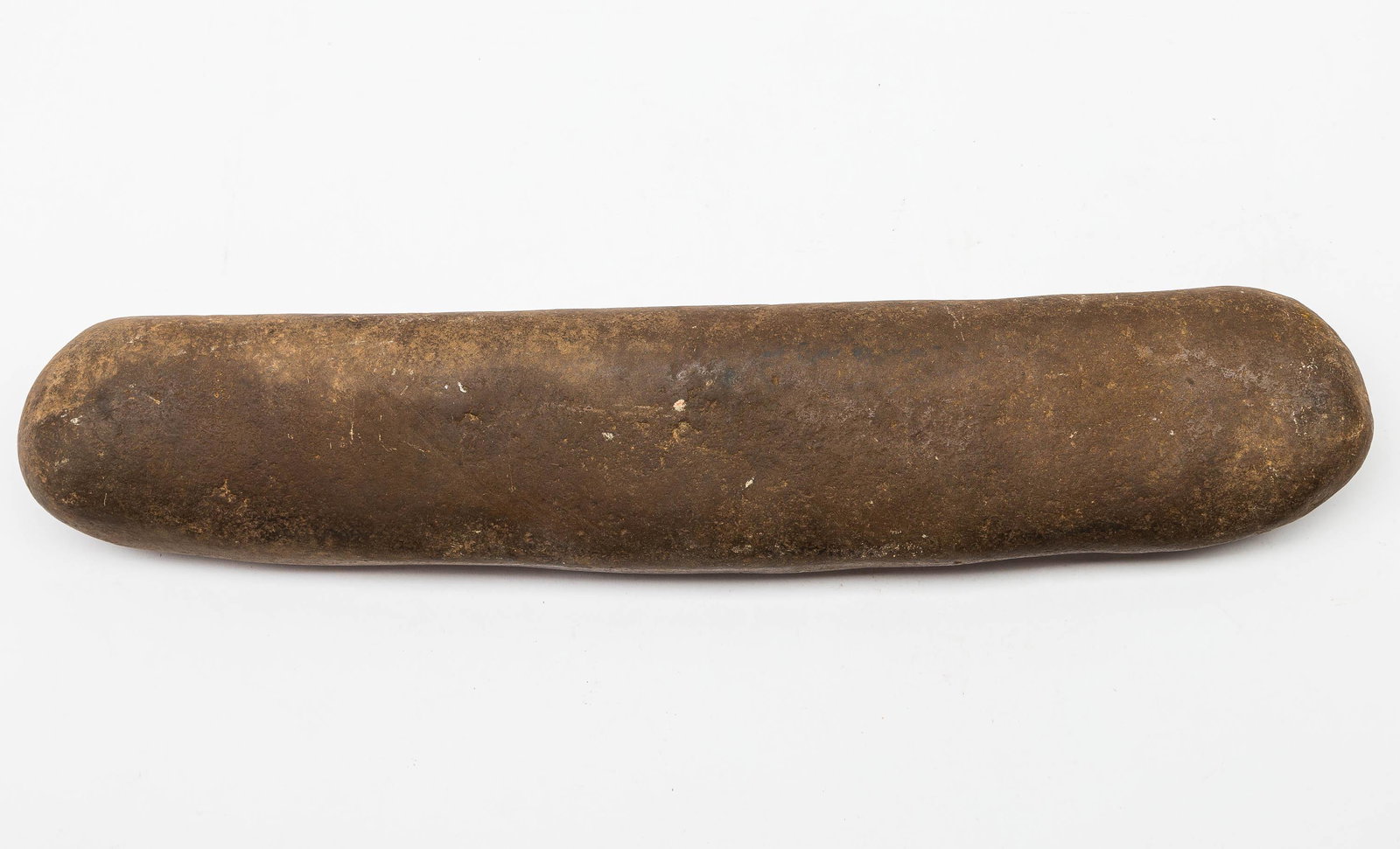 Neolithic Stone Pestle Grinder / Large: These Neolithic stone pestles are sometimes referred to as a "dog bone" pestle and is approx 17.25" L and 3.25" W. It is heavy at approx 7.8 pounds.