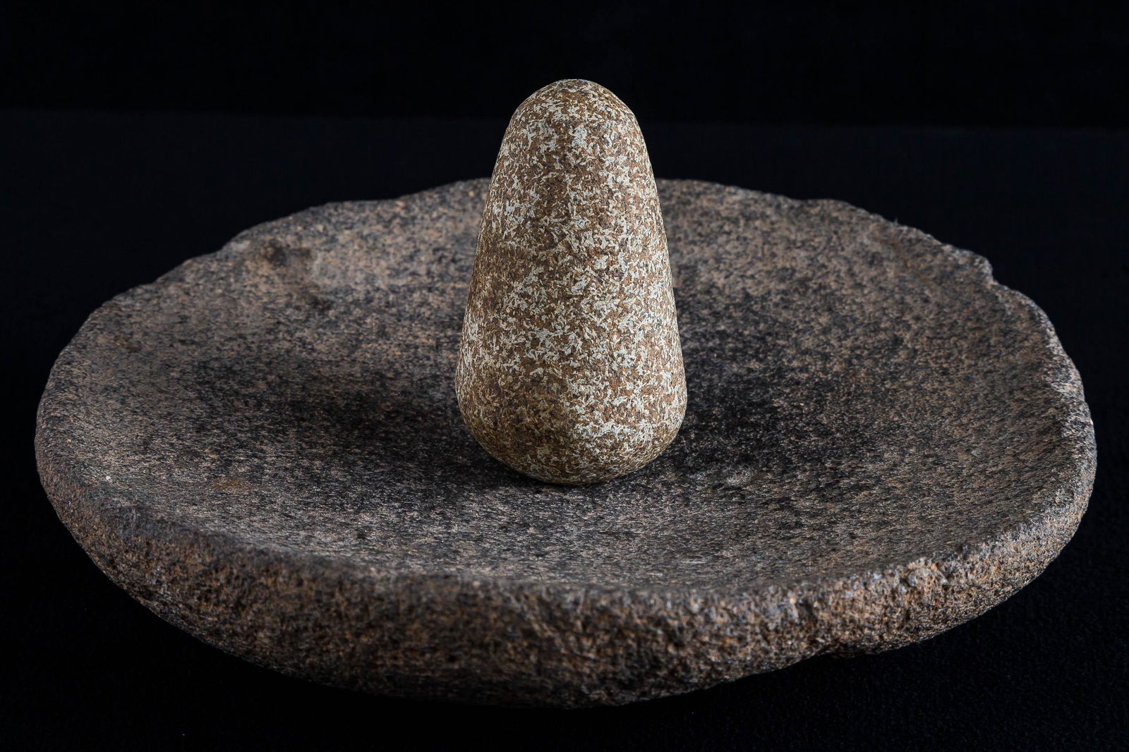 Neolithic Stone Plate Mortar and Pestle (1 of 5)