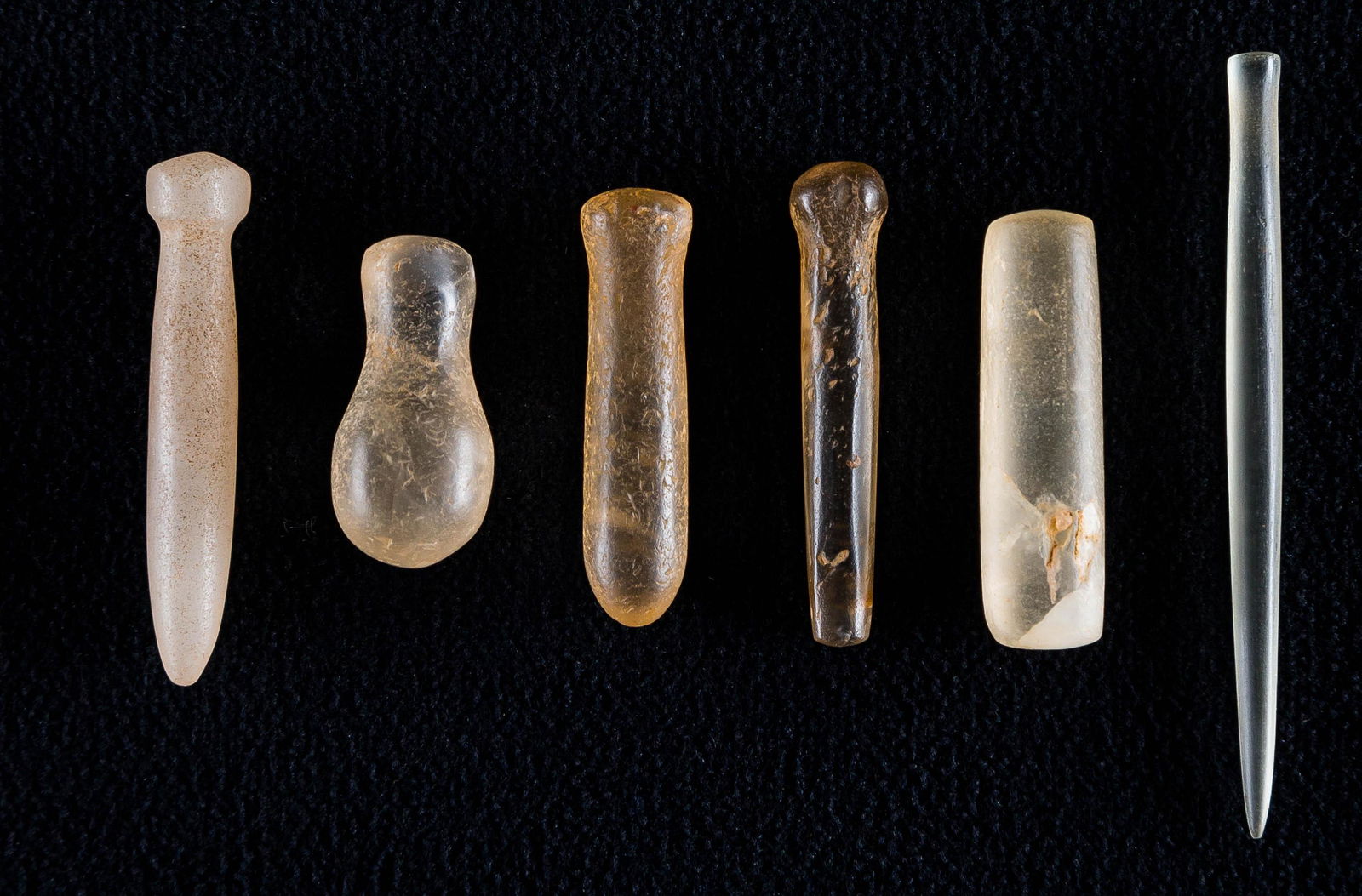 Neolithic Quartz Lip Plugs and Pins (6) (1 of 4)