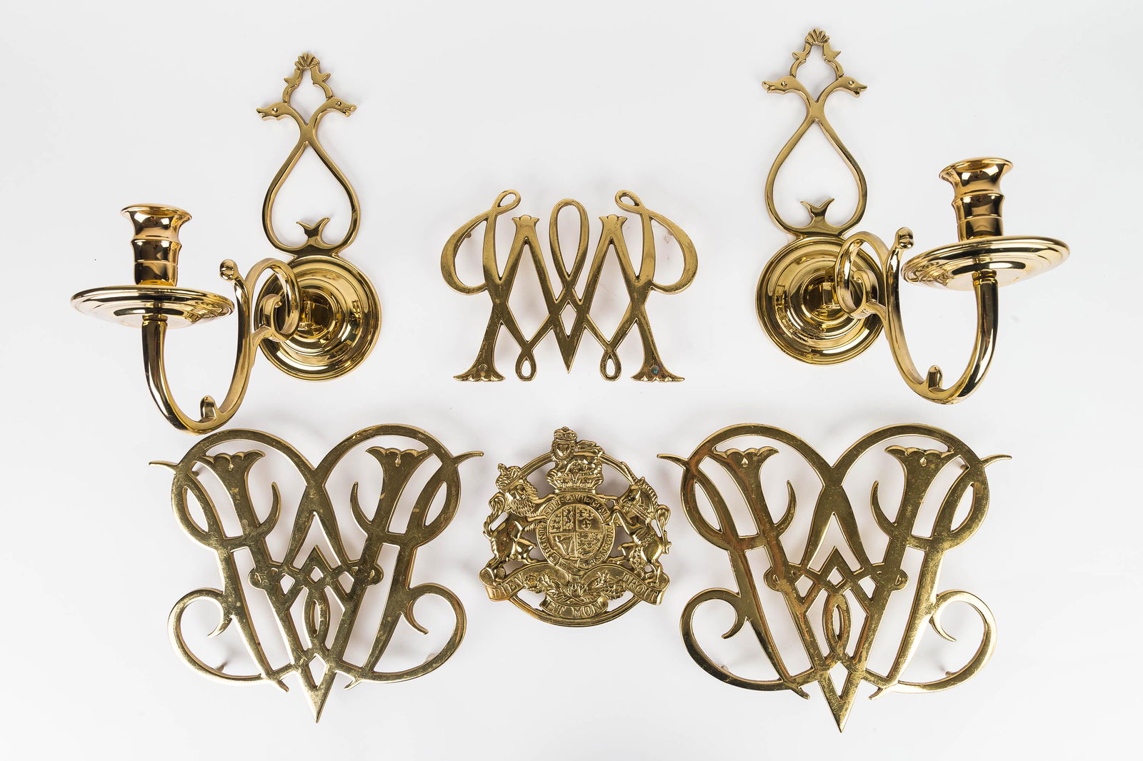 Colonial Williamsburg Brass Trivets and Sconces (1 of 10)
