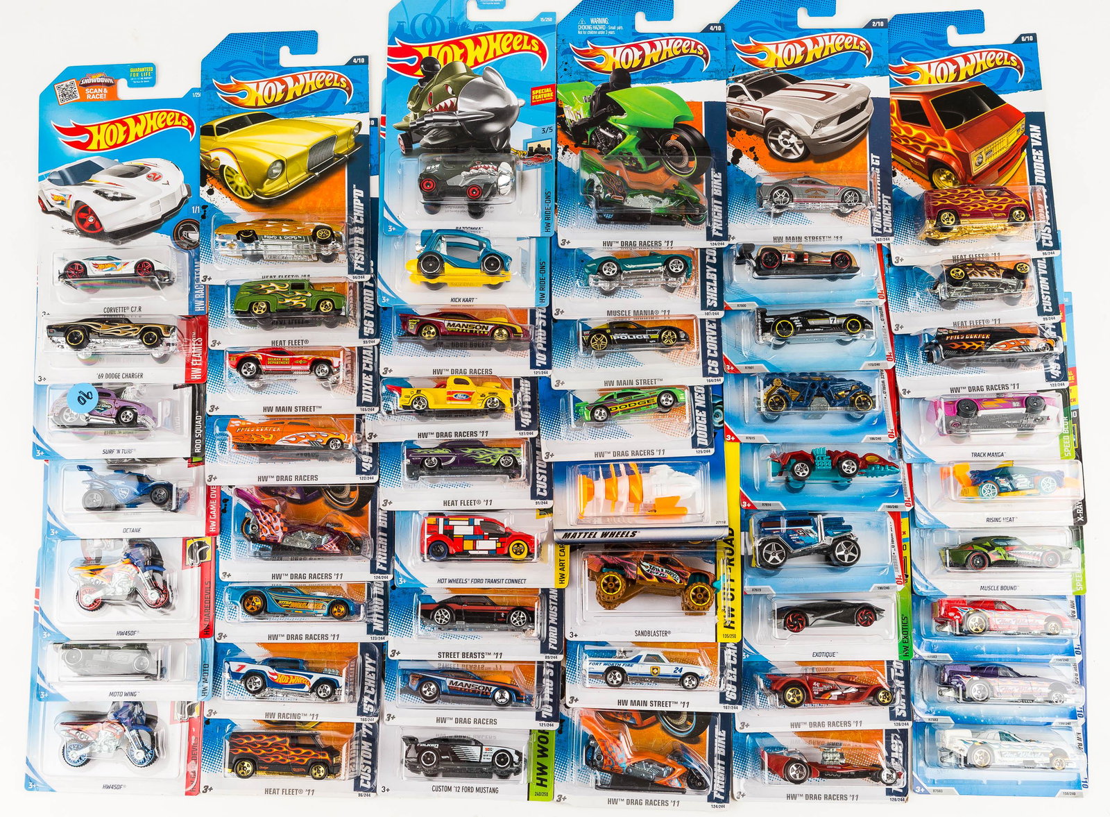 50 Hot Wheels on Hang Cards (1 of 3)