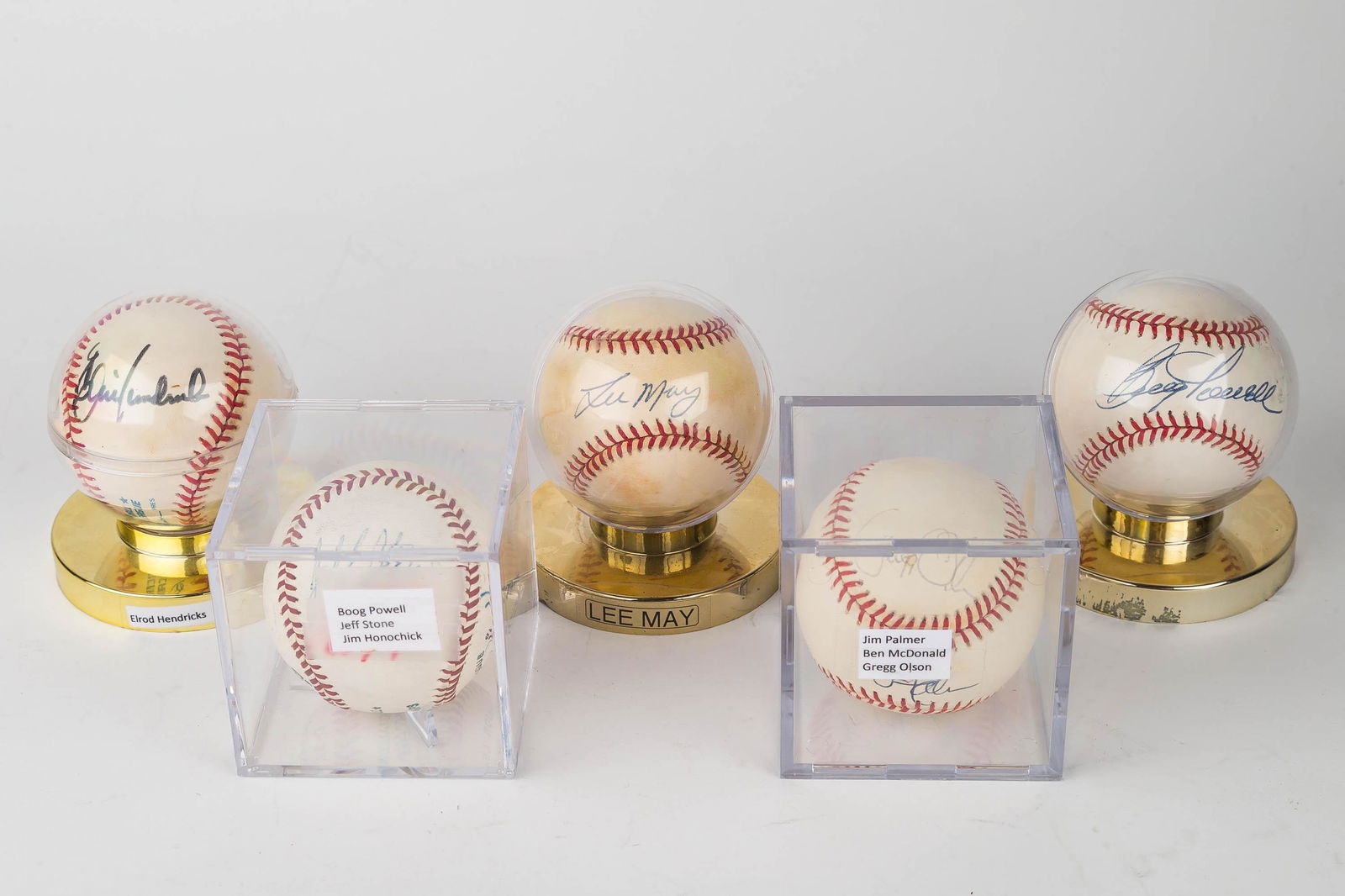 Five Vintage Orioles Related Star Signed Baseballs (1 of 11)