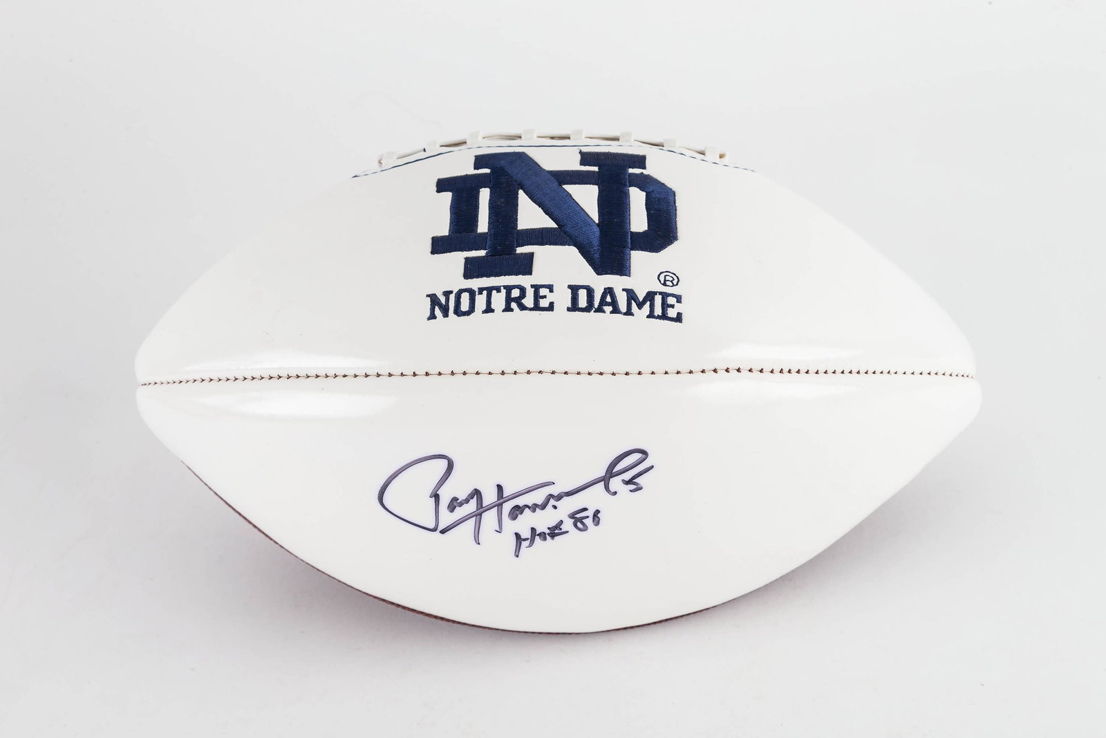 Notre Dame QB Paul Hornung Autographed Football (1 of 4)