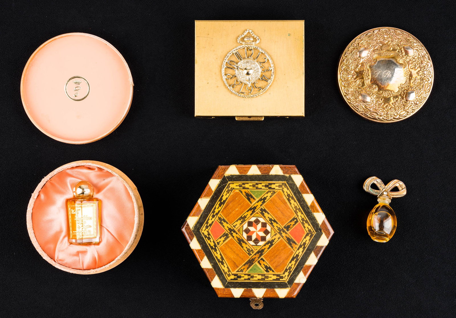 Perfumes, Marquetry Box & Cosmetic Case (1 of 8)