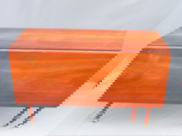 Drop leaf Table: Sheraton Dropleaf cherry table ca 1890, 29-1/2"x55-3/4"x47"w