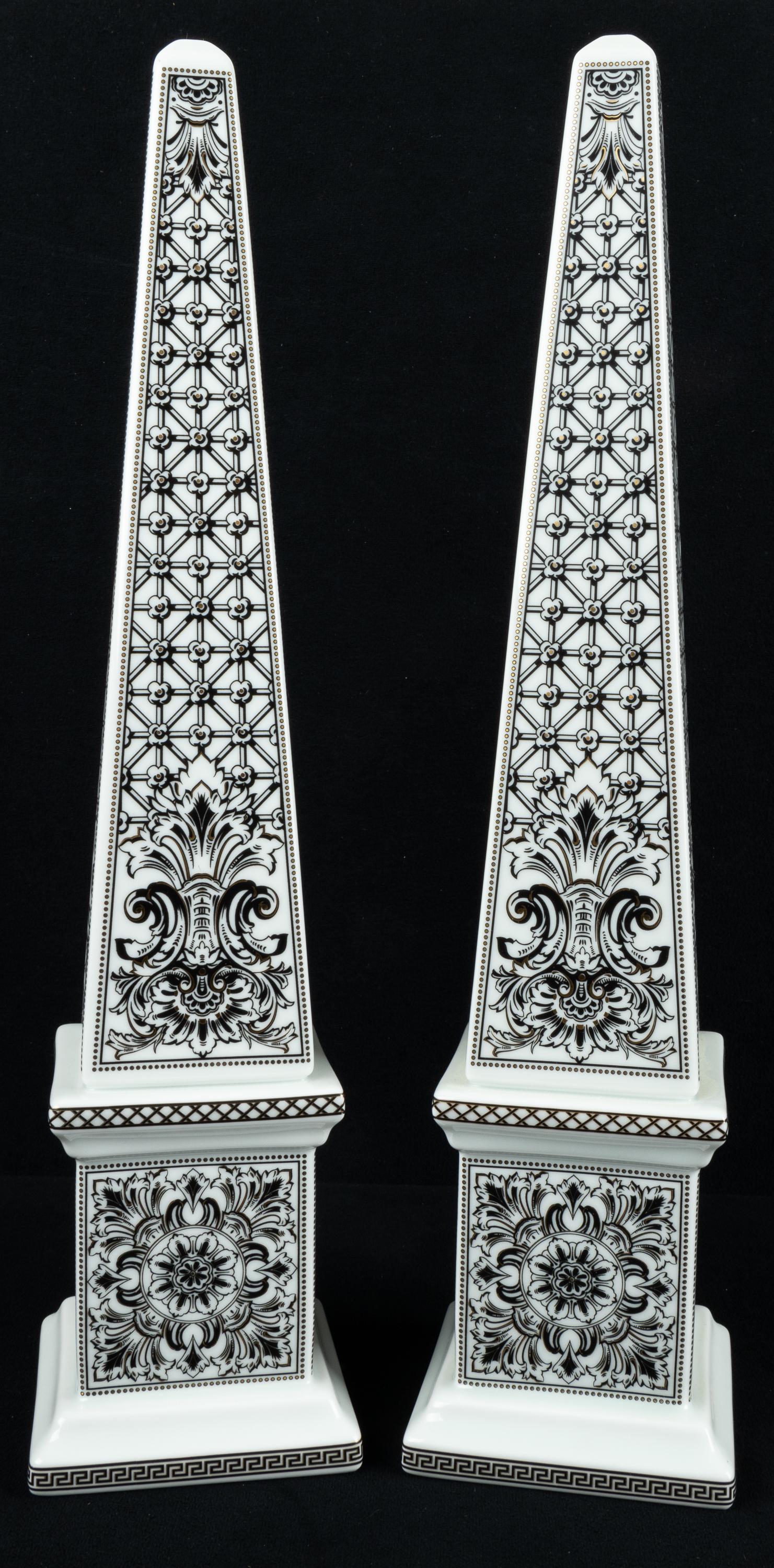 Pair of Rosenthal Porcelain Versace Obelisks (1 of 6)