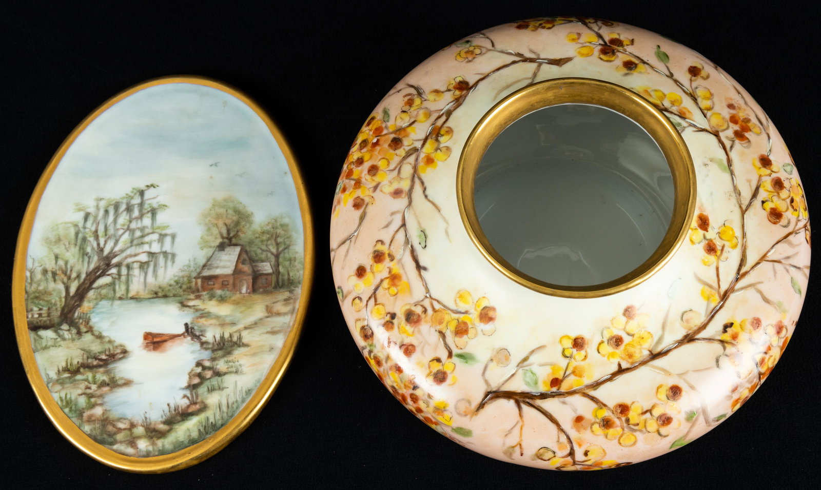 Signed Porcelain Bowl and Plaque (2) (1 of 6)