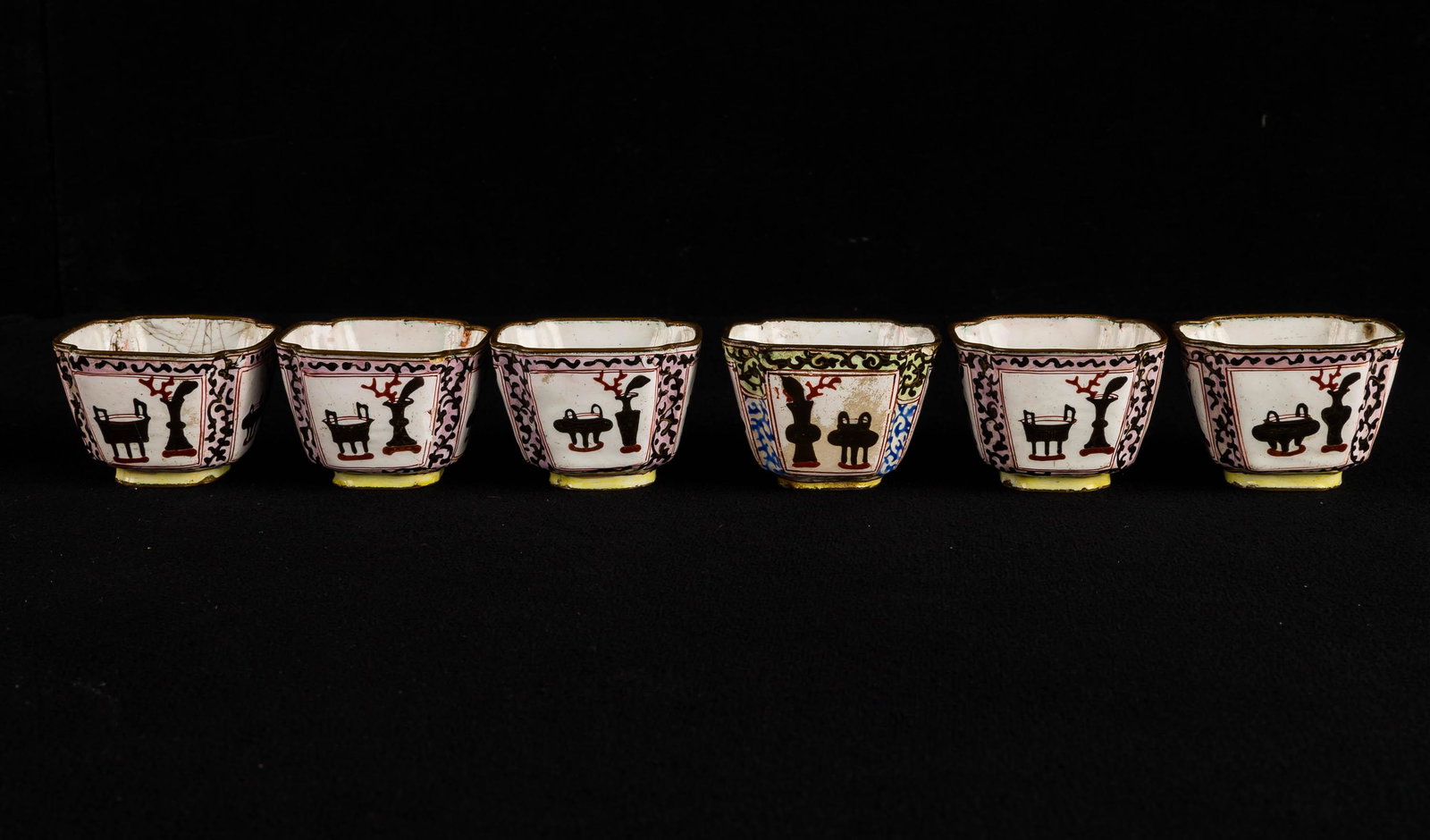 Cloisonne Asian Tea Cups (6) (1 of 6)