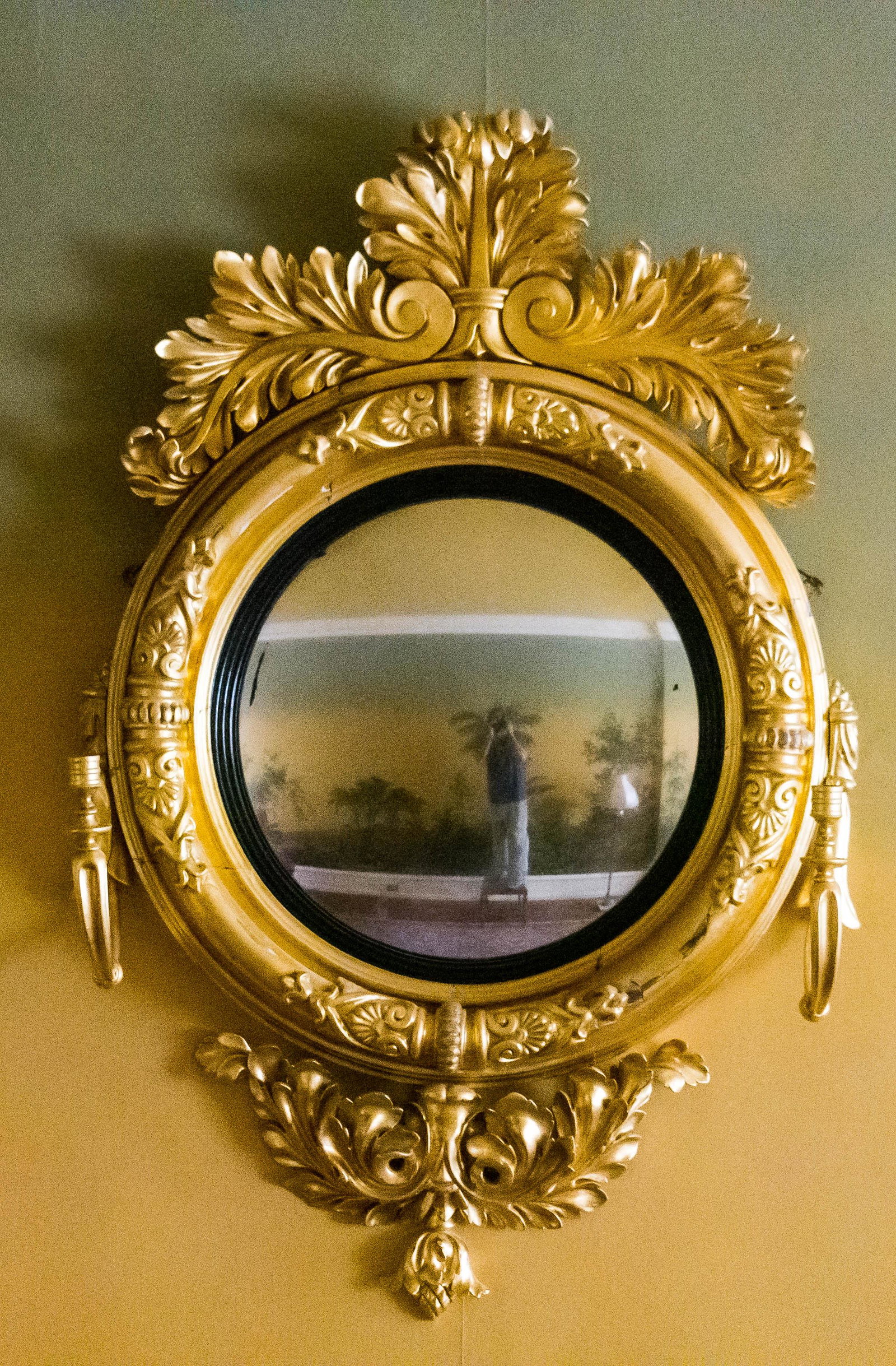 Federal Gilt Wood Bull's Eye Mirror (19th C) (1 of 4)