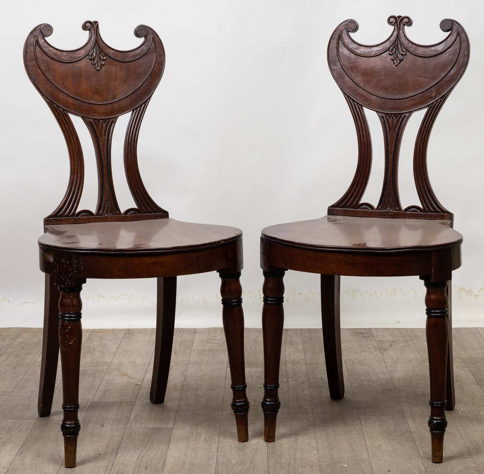 Pair of French Chairs c 1810 (1 of 6)