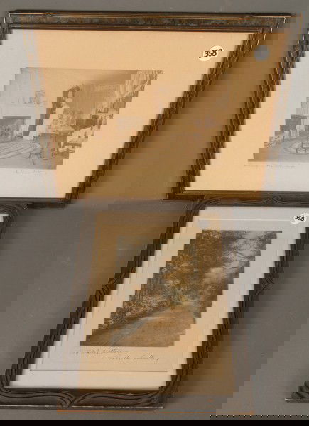 Wallace Nutting Photos: Nine signed Wallace Nutting Photos including: A Fruit Luncheon, Winding an old Tall Clock, An Alstead Stream, Polishing, County Highway, Honey Moon Cottage, and Nantucket.