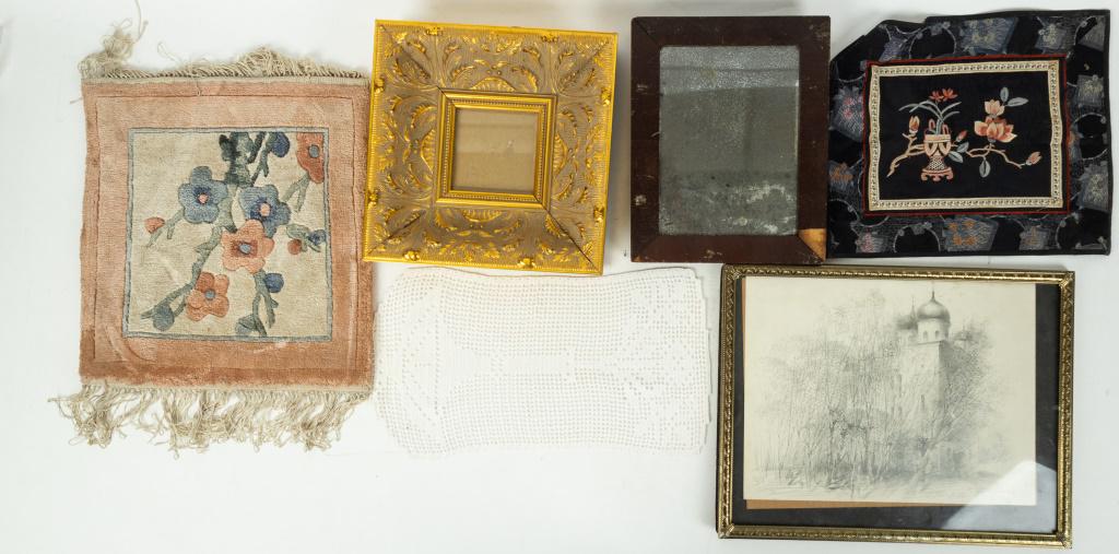 Antique Mirror, Frames, Art & Textiles (1 of 6)