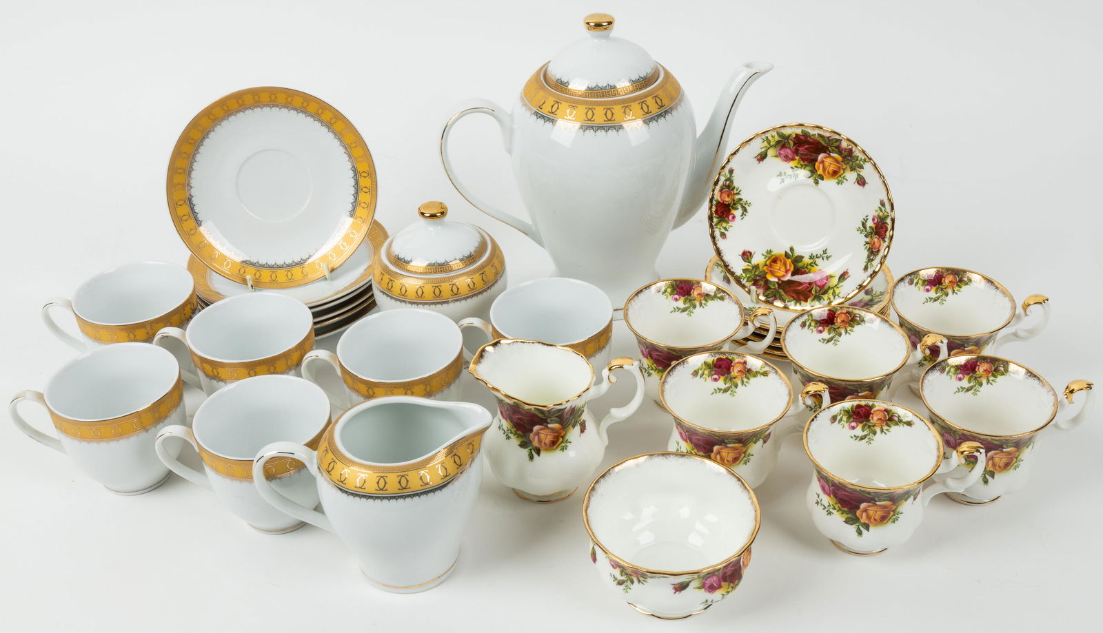 Royal Albert and Casati Partial Tea Sets (1 of 6)