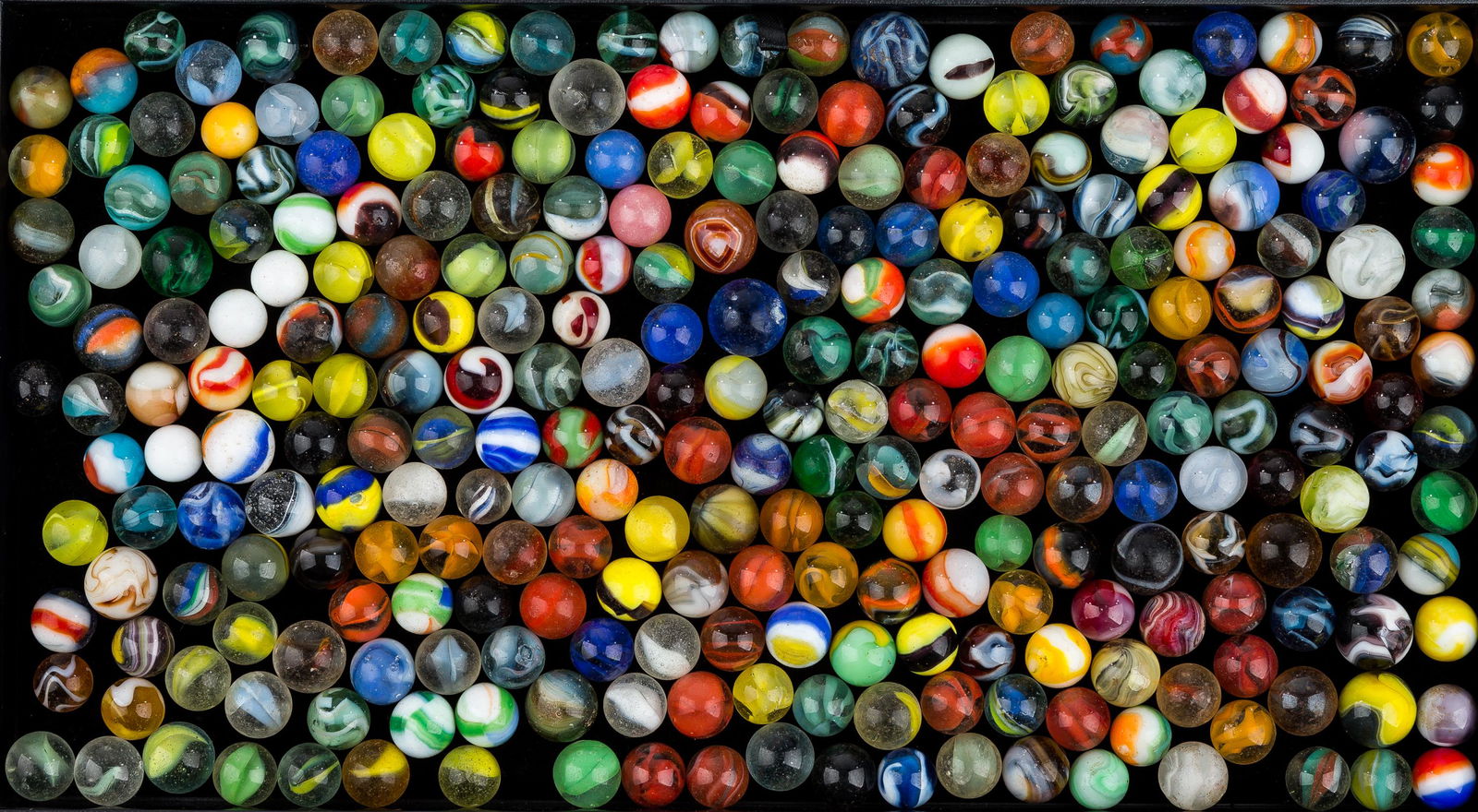 Vintage Marbles: With various colors, designs and styles.