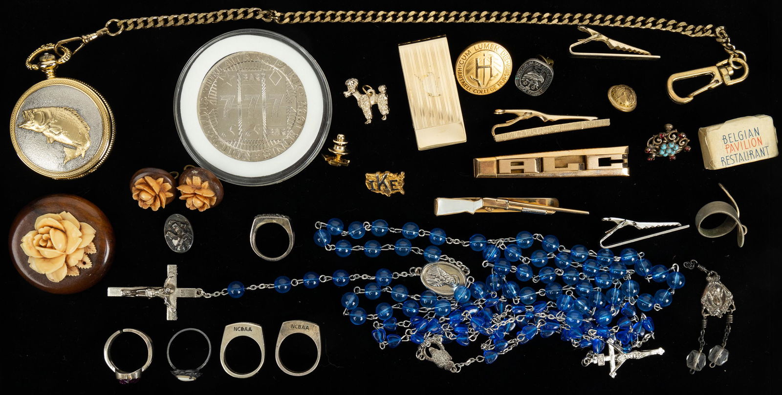 Rosaries, Pocket Watch, Tie Bars & More (1 of 6)