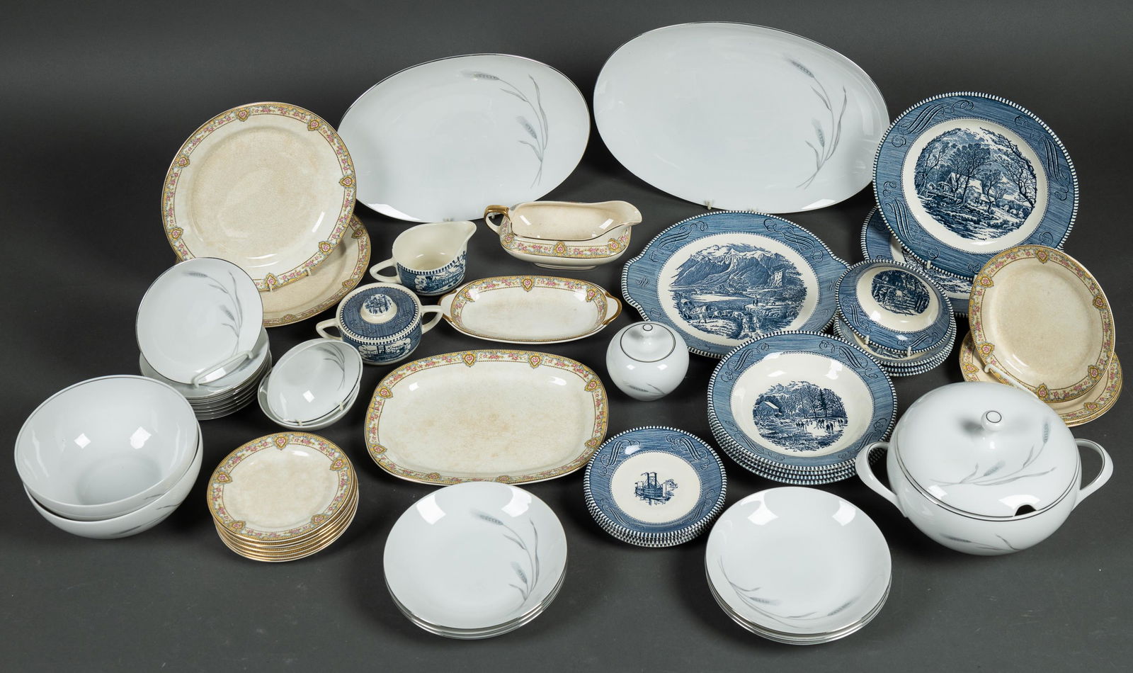 Currier & Ives, Haviland, Carrollton Partial Sets (1 of 3)