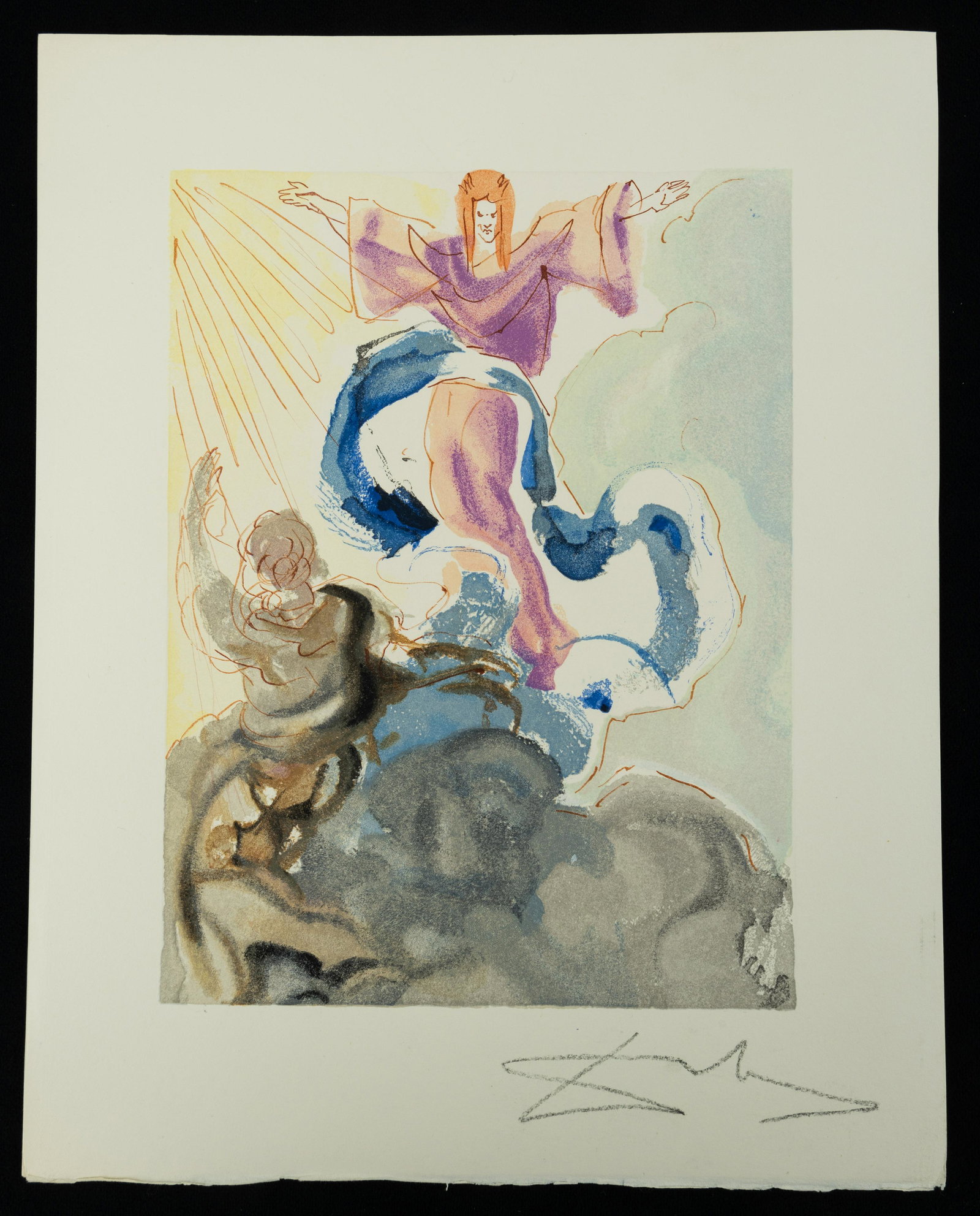 Salvador Dali "Battle in the Clouds" Signed Print (1 of 2)