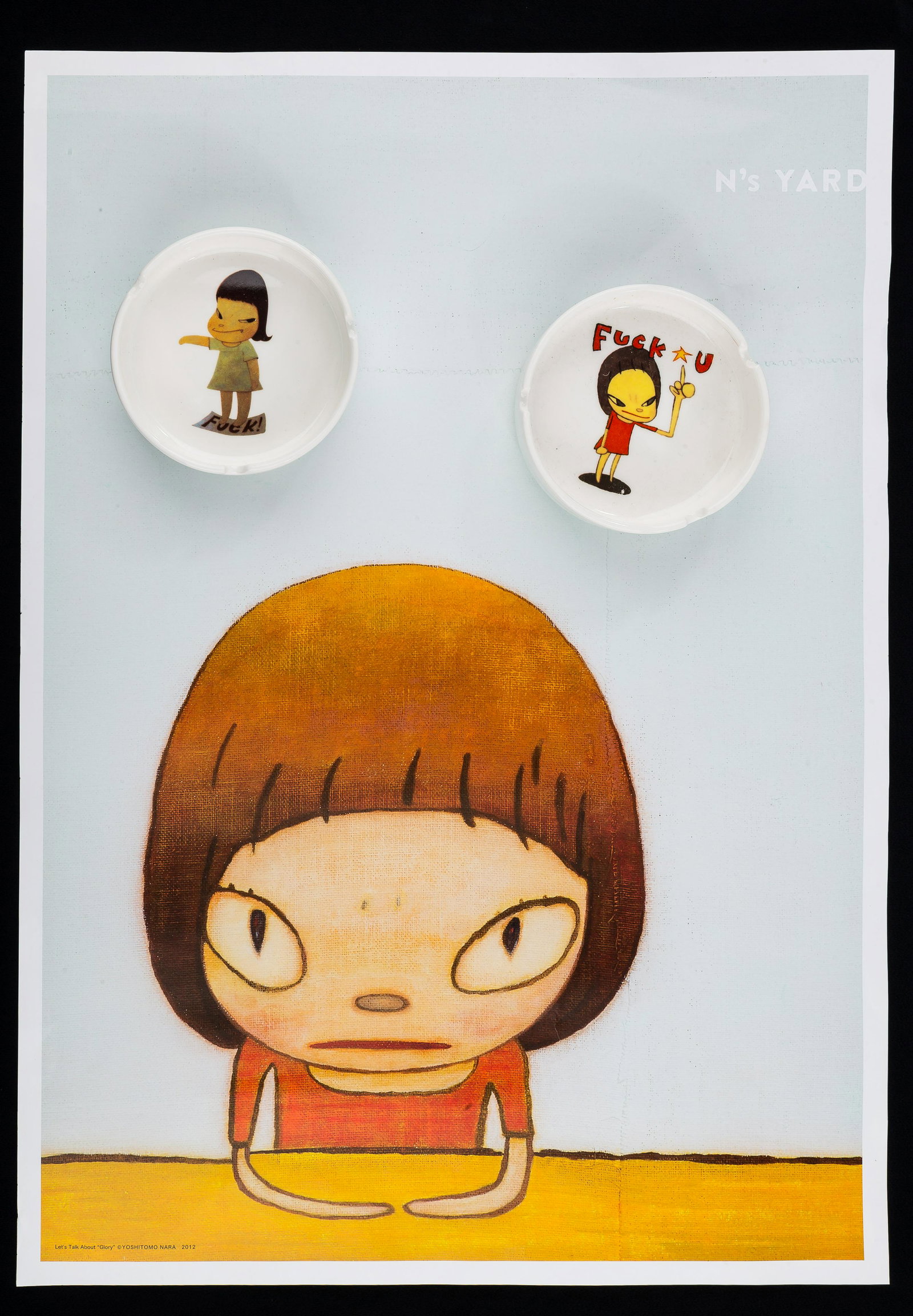 Yoshitomo Nara Ashtrays (2) and Poster (1 of 8)