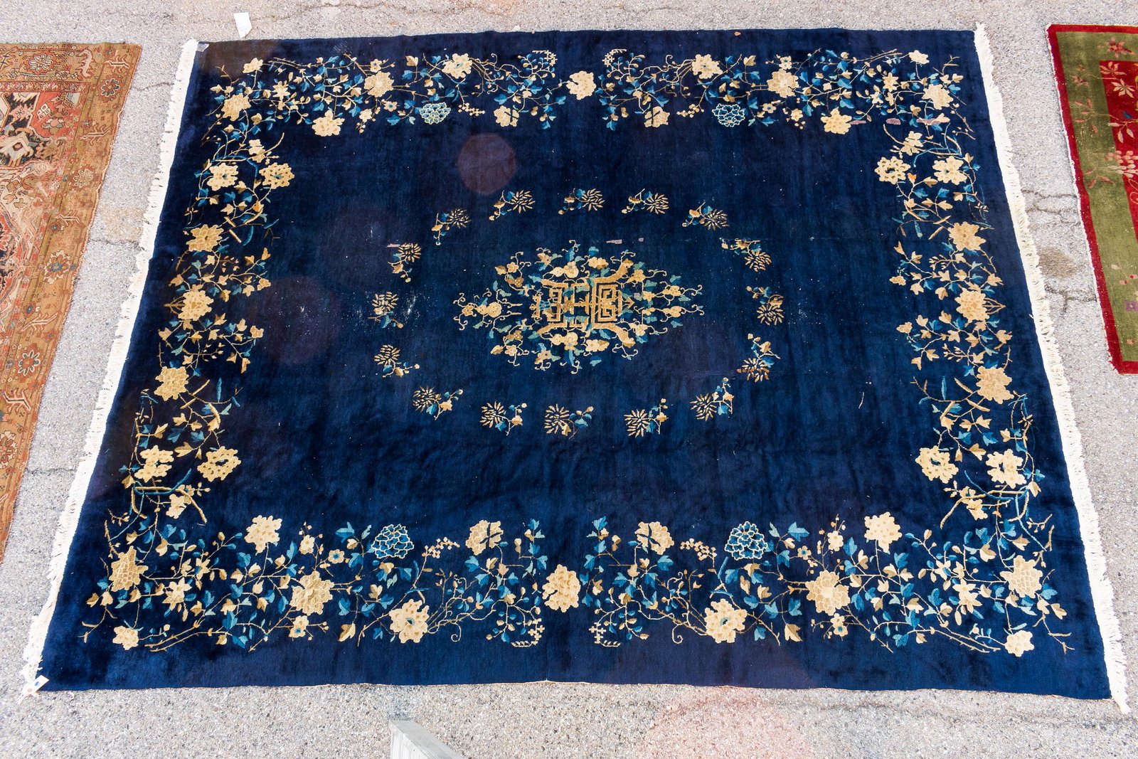Antique Chinese Peking Blue Rug (1 of 5)