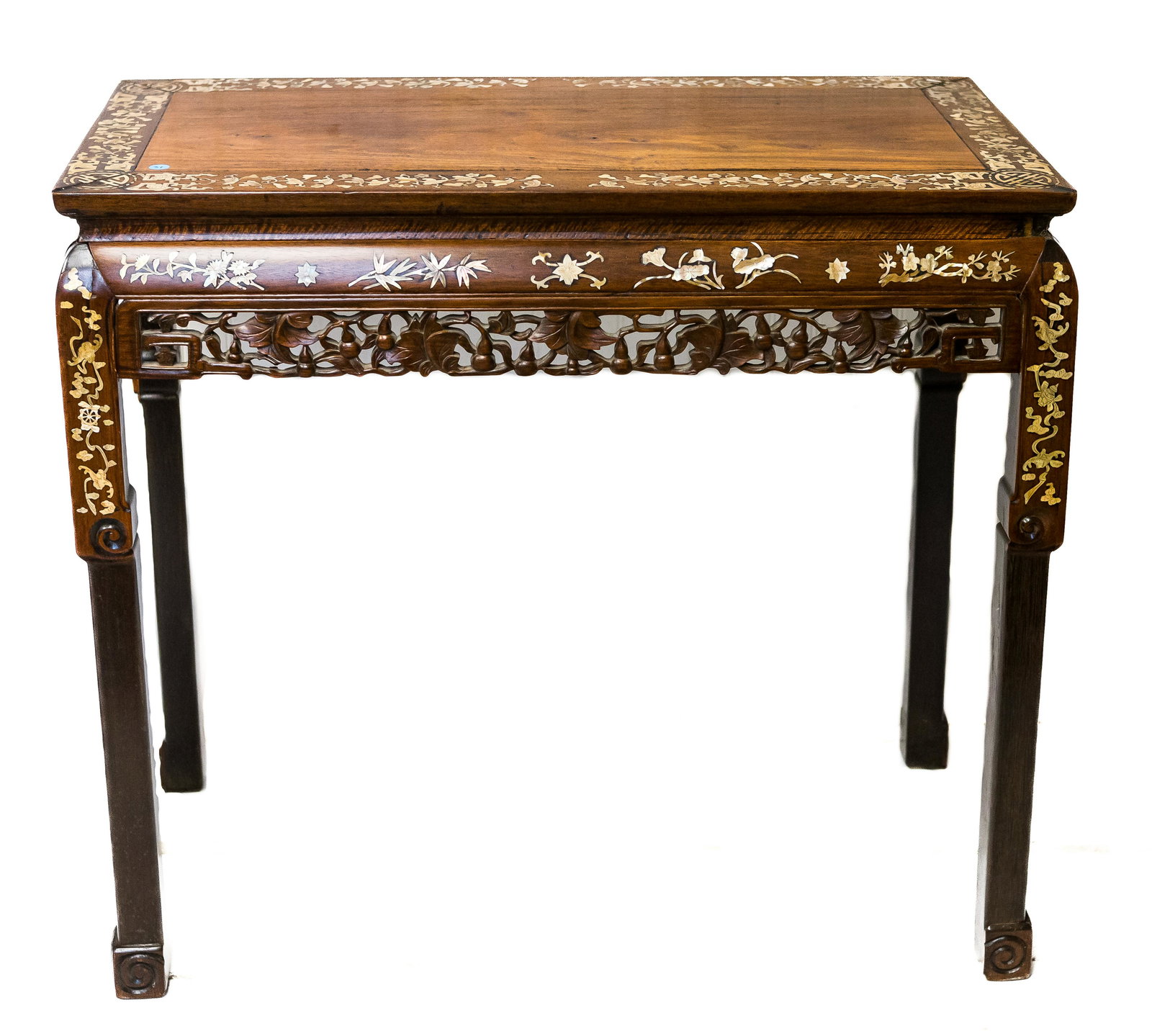 Chinese Wood Table with Mother of Pearl (1 of 12)