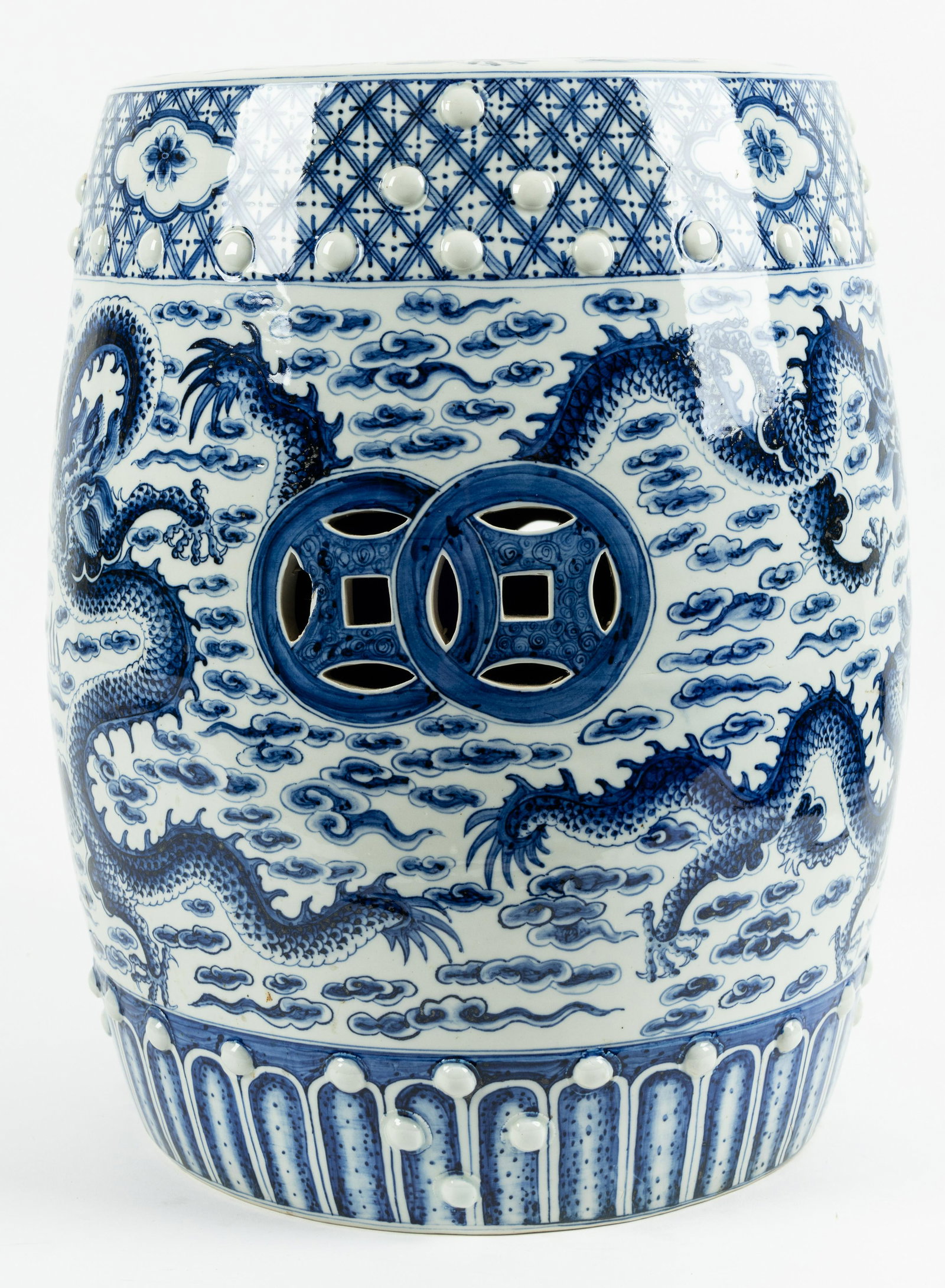 Chinese Garden Stool / Seat With Dragons (1 of 8)