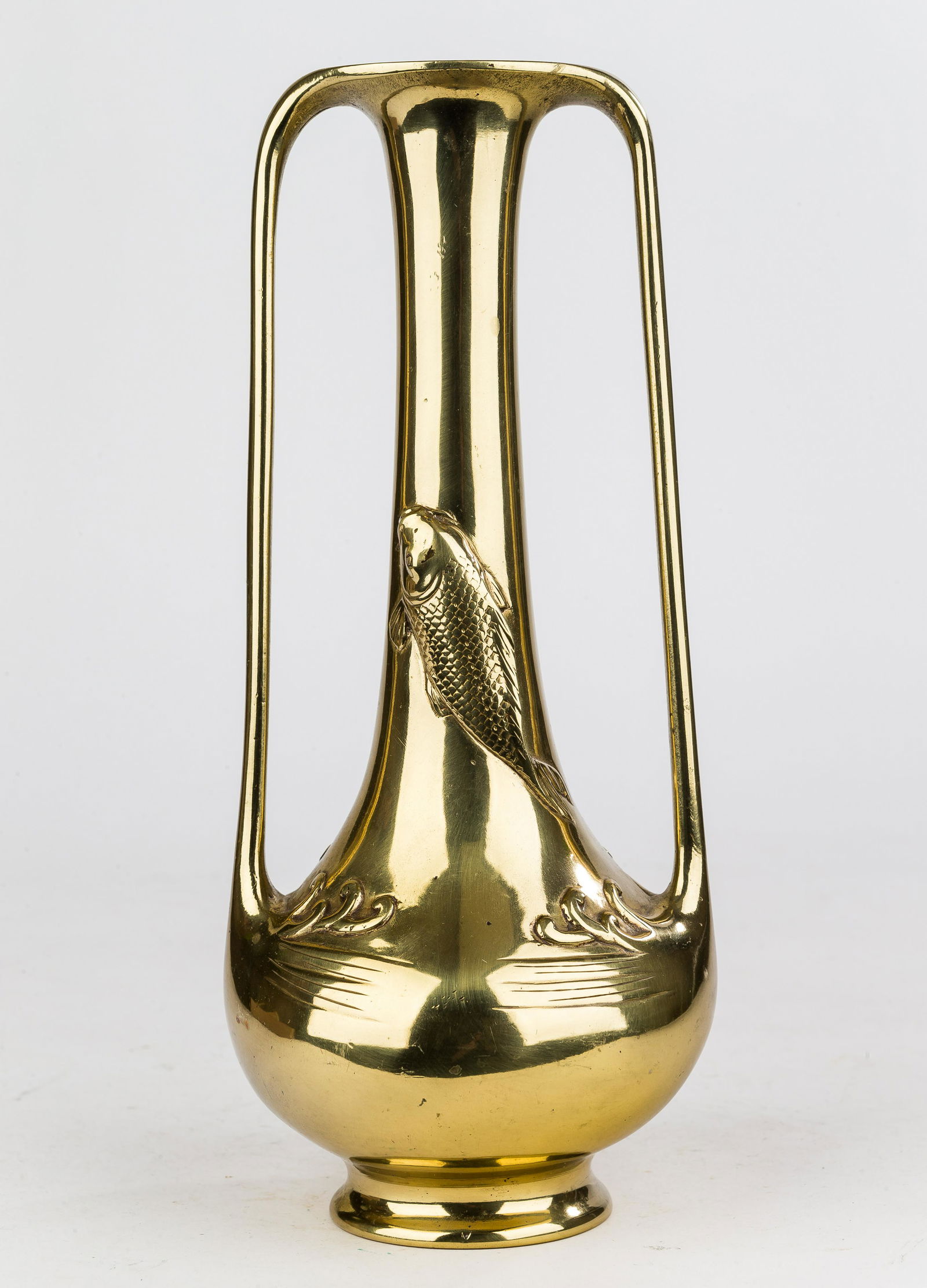 Japanese Bronze Koi Fish Vase (1 of 4)